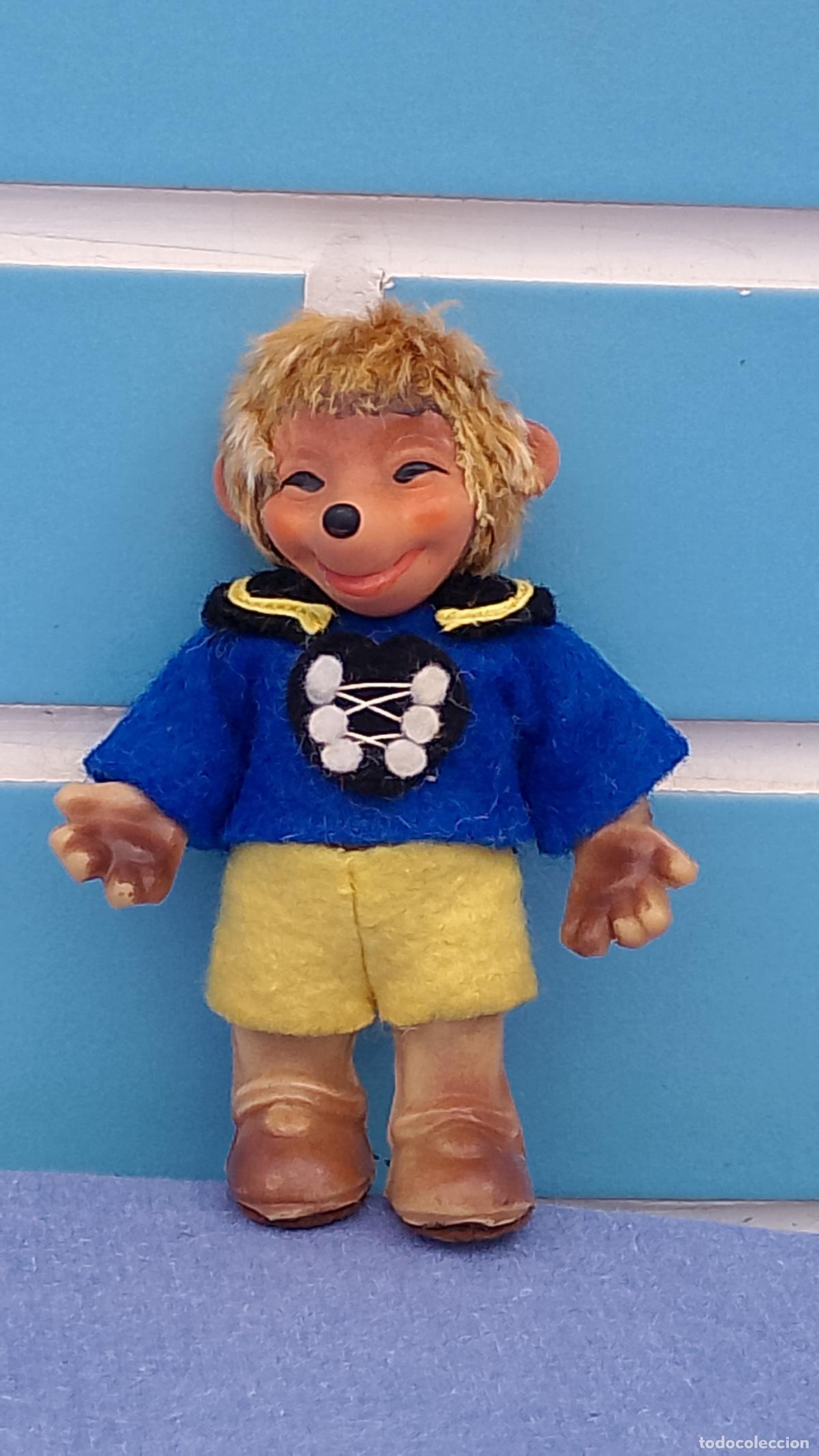 Mu&ntilde;ecas espa&ntilde;olas modernas: Antiguo mu&ntilde;eco Erizo Macky de goma alem&aacute;n Steiff