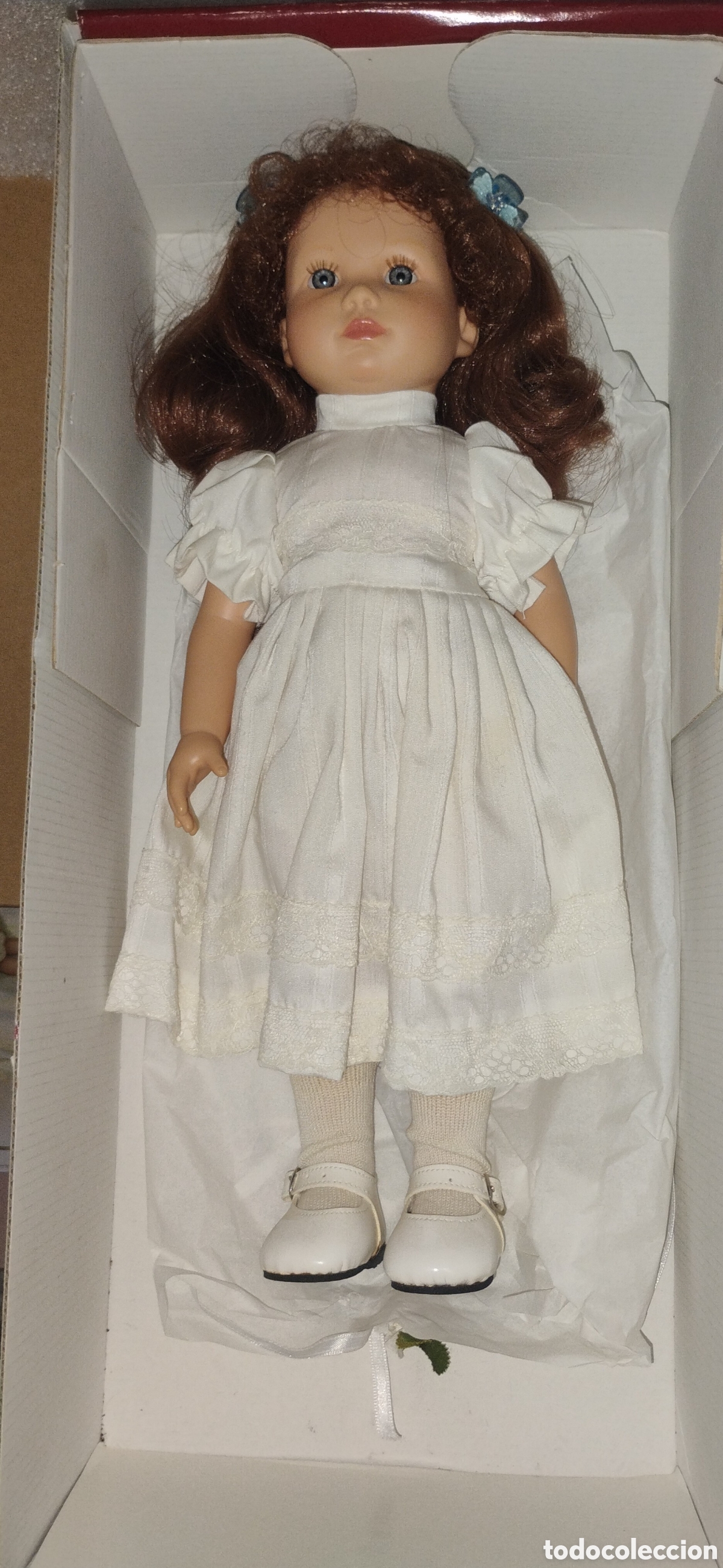 Mu&ntilde;ecas espa&ntilde;olas modernas: &diams;Mu&ntilde;eca de Comuni&oacute;n NELLY de D'az&uacute;car (Onil). Impecable, en caja original + vestido extra de 3 capas