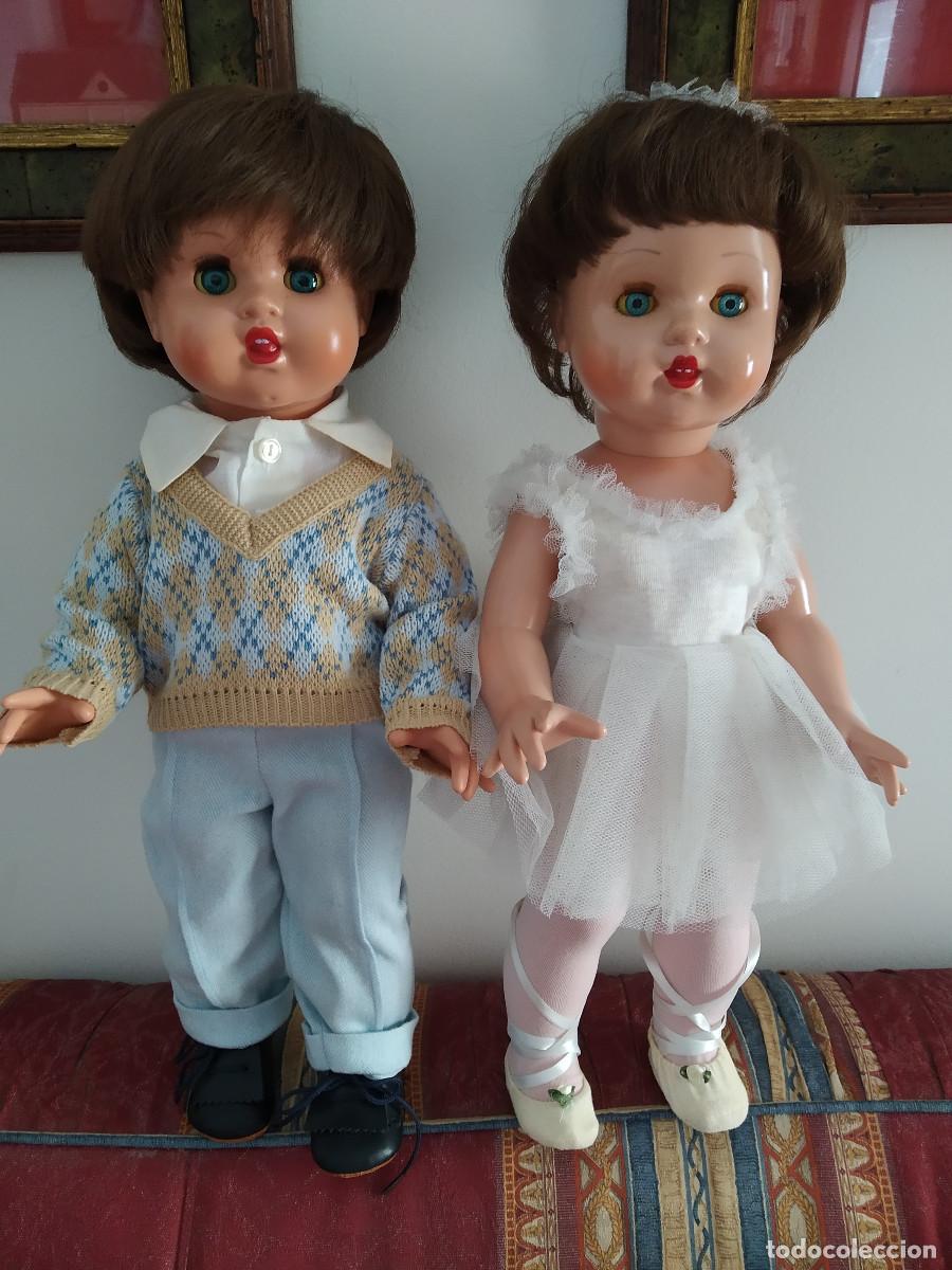 Mu&ntilde;ecas espa&ntilde;olas modernas: mariquita perez y juanin de vinilo, grandes