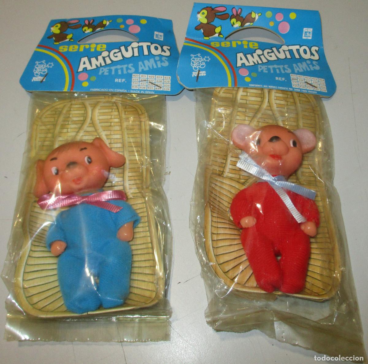 Mu&ntilde;ecas espa&ntilde;olas modernas: mu&ntilde;ecos, mu&ntilde;ecas, animalitos, SERIE AMIGUITOS, Guillem y Vicedo, made in Spain, a&ntilde;os 70