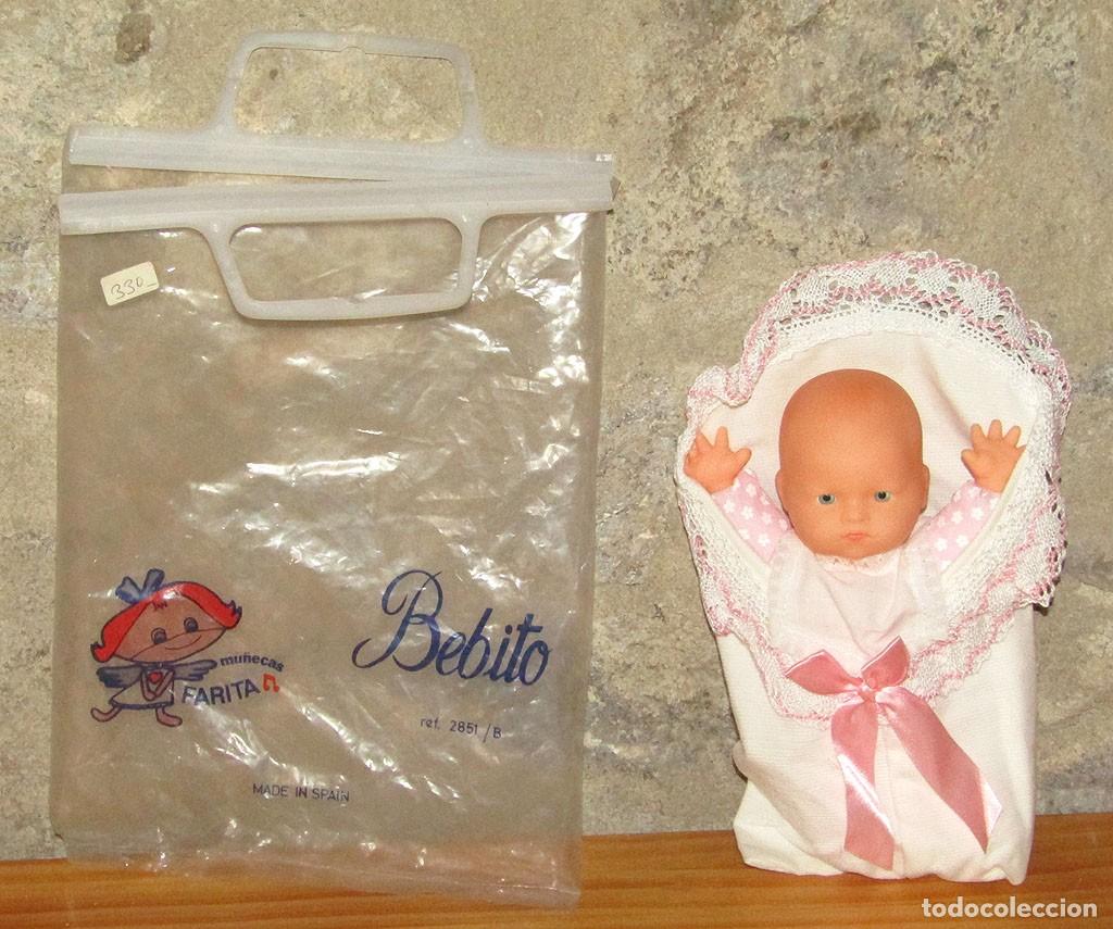 Mu&ntilde;ecas espa&ntilde;olas modernas: ANTIGUO MU&Ntilde;ECO BEBITO DE MU&Ntilde;ECAS FARITA - NUEVO Y EN SU BOLSA ORIGINAL - A&Ntilde;OS 70 - 20cm