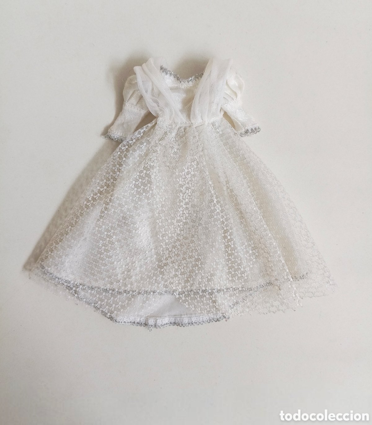 Mu&ntilde;ecas espa&ntilde;olas modernas: Core Novia vestido blanco y plateado, princesa, reina, fiesta BB a&ntilde;os 70