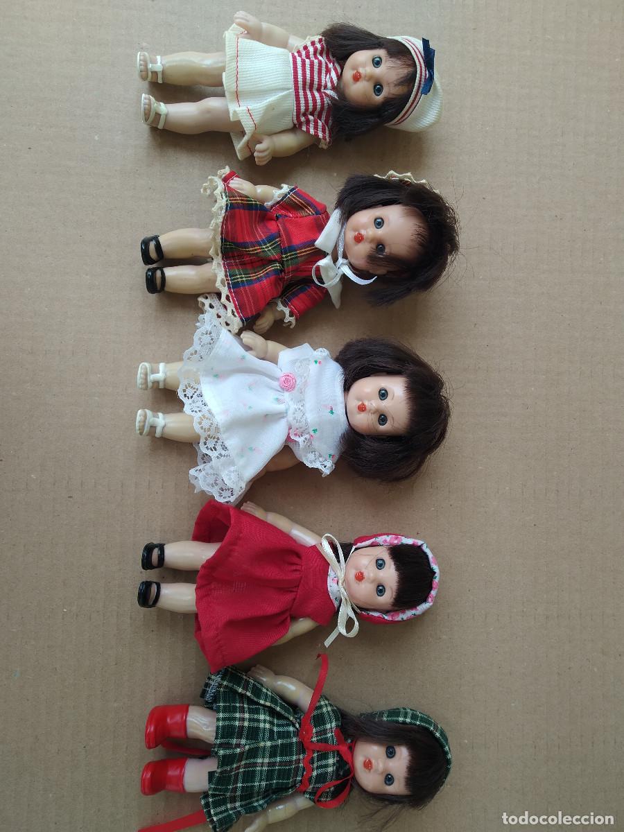 Mu&ntilde;ecas espa&ntilde;olas modernas: lote cinco mini mariquita perez 14 cm