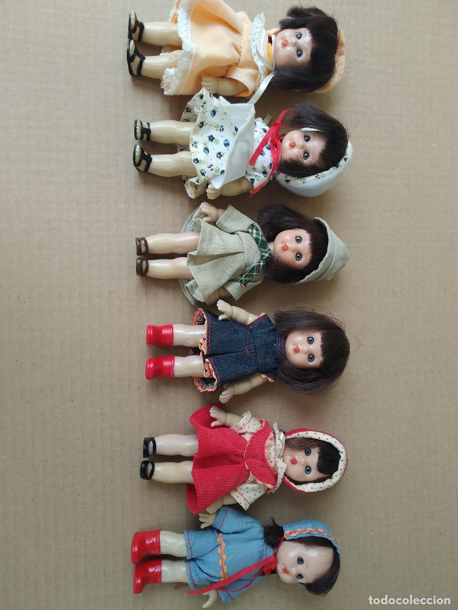 Mu&ntilde;ecas espa&ntilde;olas modernas: lote seis mini mariquita perez 14 cm