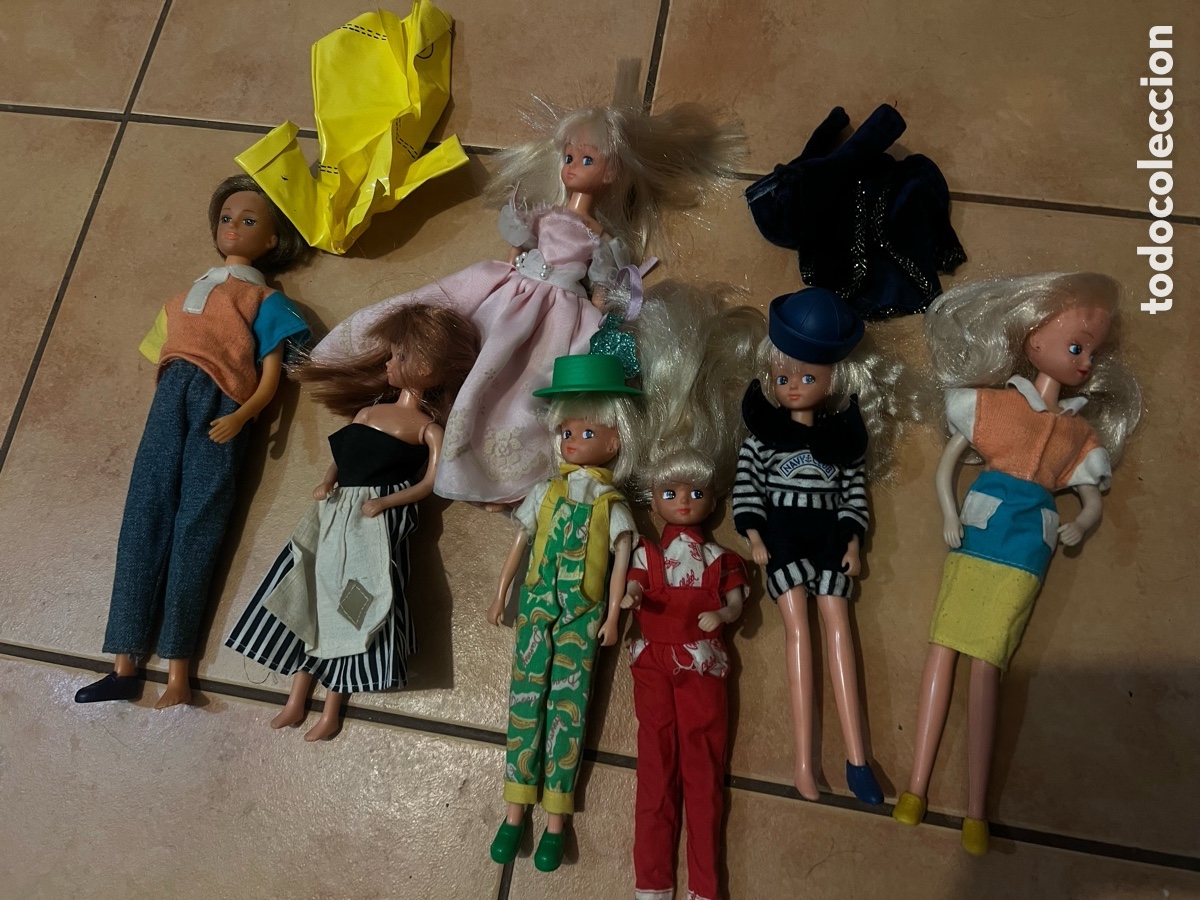 Mu&ntilde;ecas espa&ntilde;olas modernas: Lote de siete mu&ntilde;ecas CHABEL