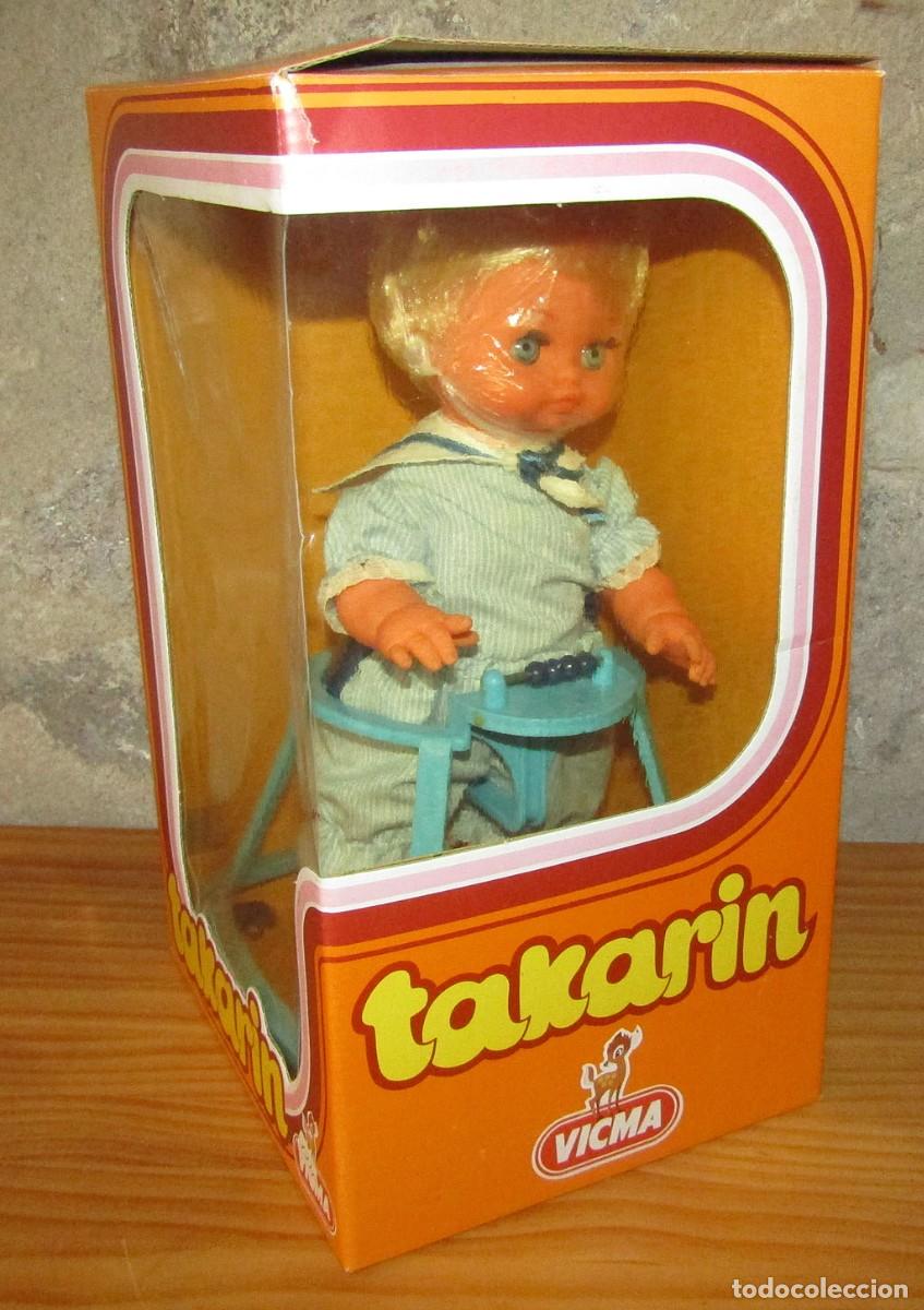 Mu&ntilde;ecas espa&ntilde;olas modernas: ANTIGUO MU&Ntilde;ECO TAKARIN, DE VICMA - NUEVO, EN SU CAJA Y FUNCIONANDO - MARINERO RUBIO