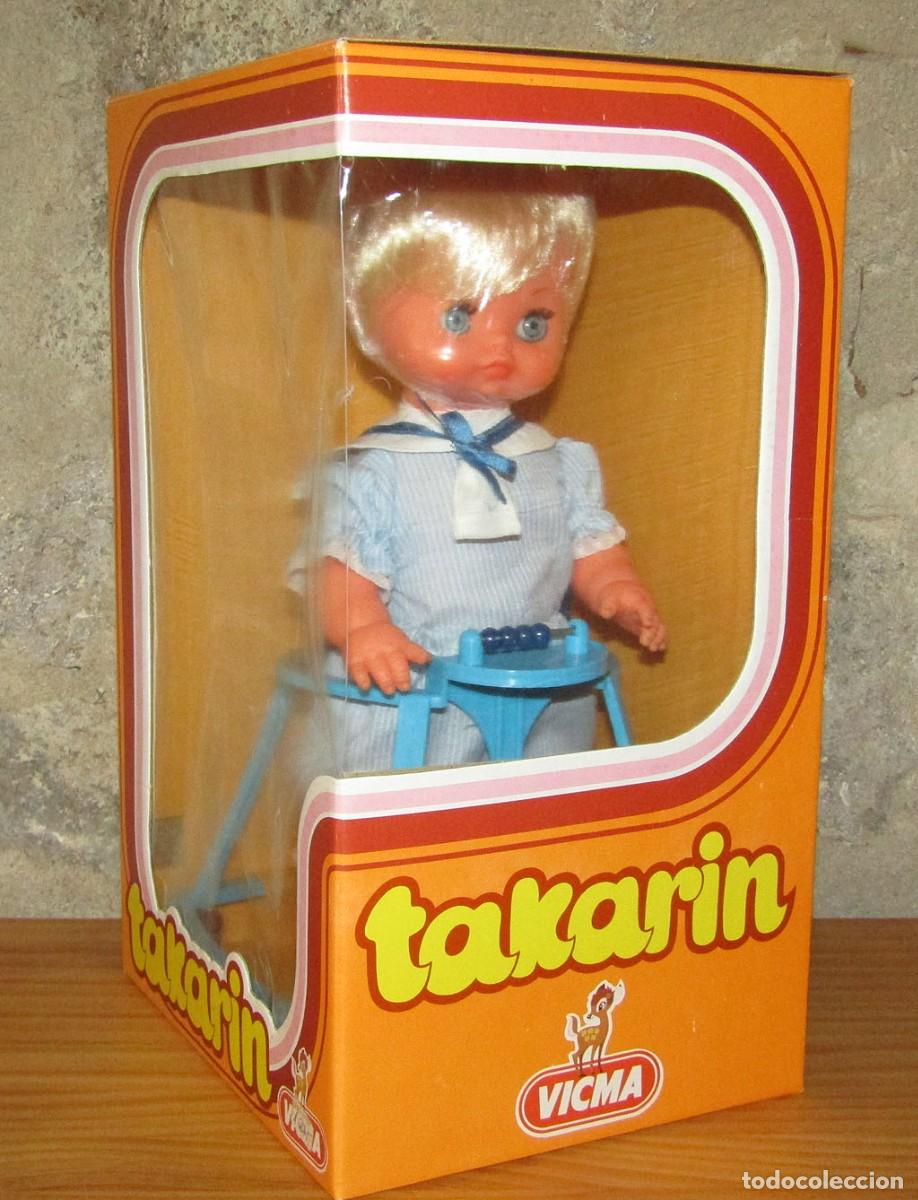 Mu&ntilde;ecas espa&ntilde;olas modernas: ANTIGUO MU&Ntilde;ECO TAKARIN, DE VICMA - NUEVO, EN SU CAJA Y FUNCIONANDO - MARINERO RUBIO