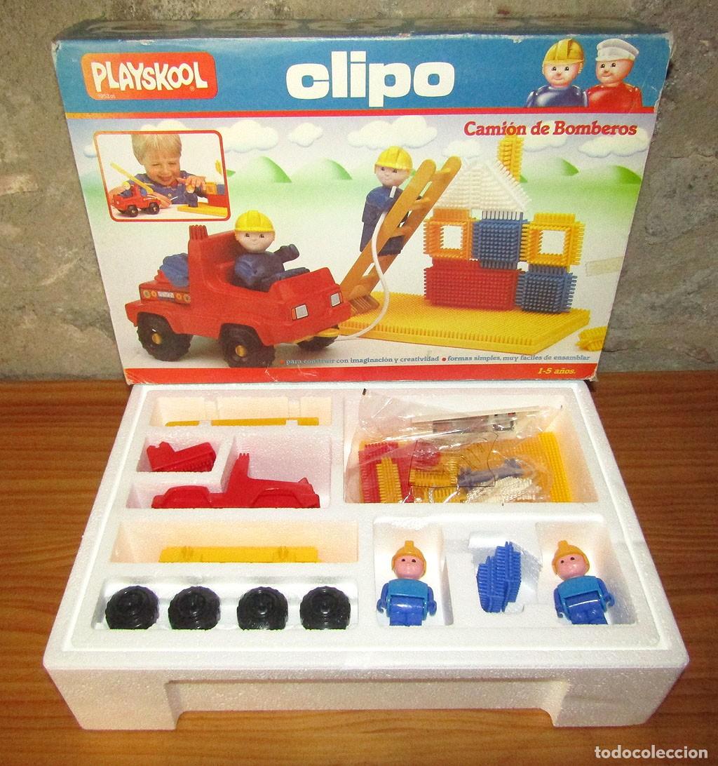 Mu&ntilde;ecas espa&ntilde;olas modernas: PLAYSKOOL - CLIPO - CAMION DE BOMBEROS - NUEVO Y EN SU CAJA - A&Ntilde;O 1987