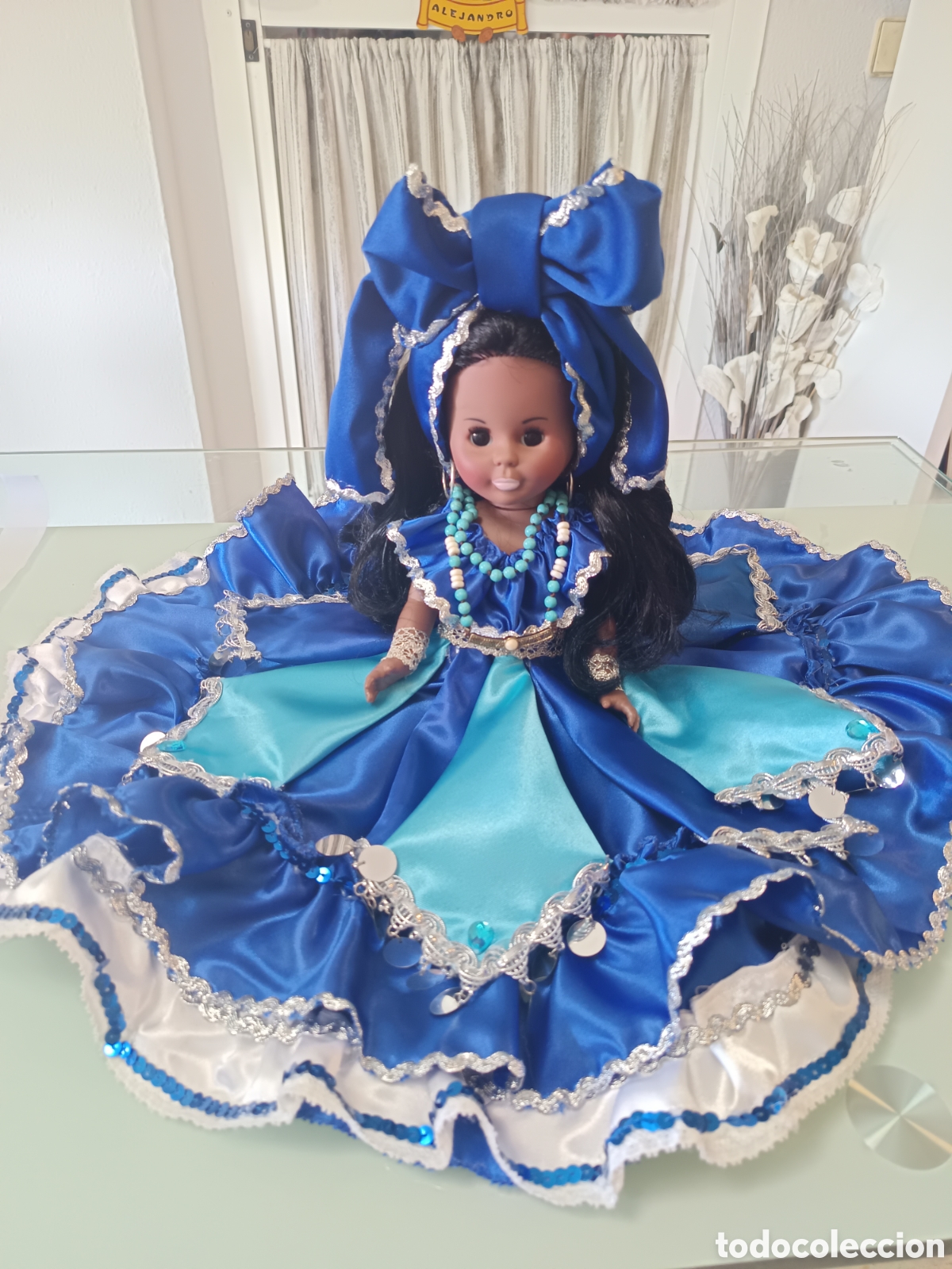 Mu&ntilde;ecas espa&ntilde;olas modernas: Bell&iacute;sima Mu&ntilde;eca Yemay&aacute; Santer&iacute;a Yoruba