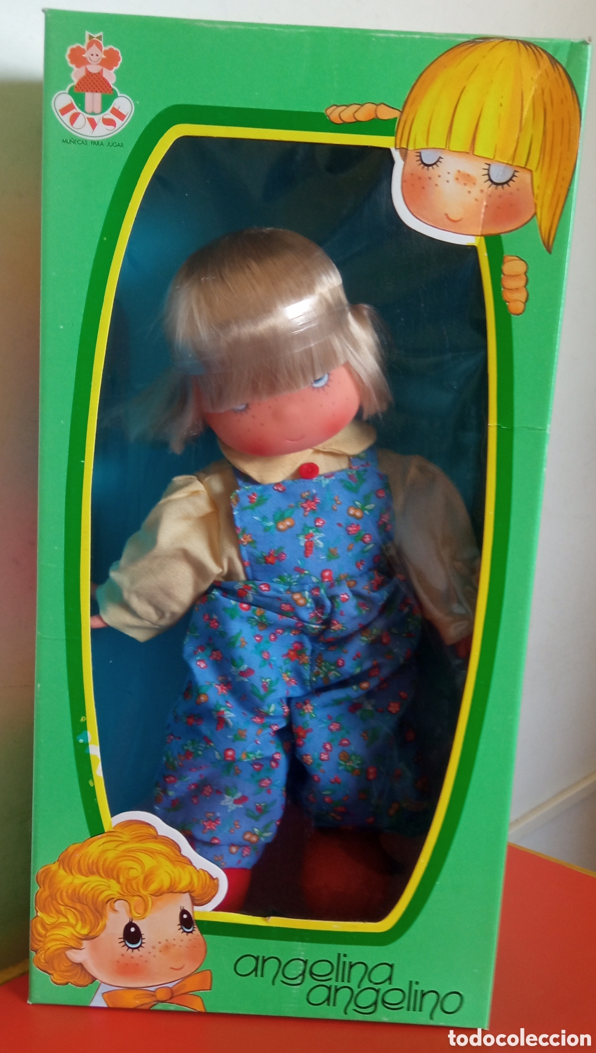 Mu&ntilde;ecas espa&ntilde;olas modernas: MU&Ntilde;ECO ANGELINO DE TRAPO.TOYSE 80'S.NUEVO EN CAJA.