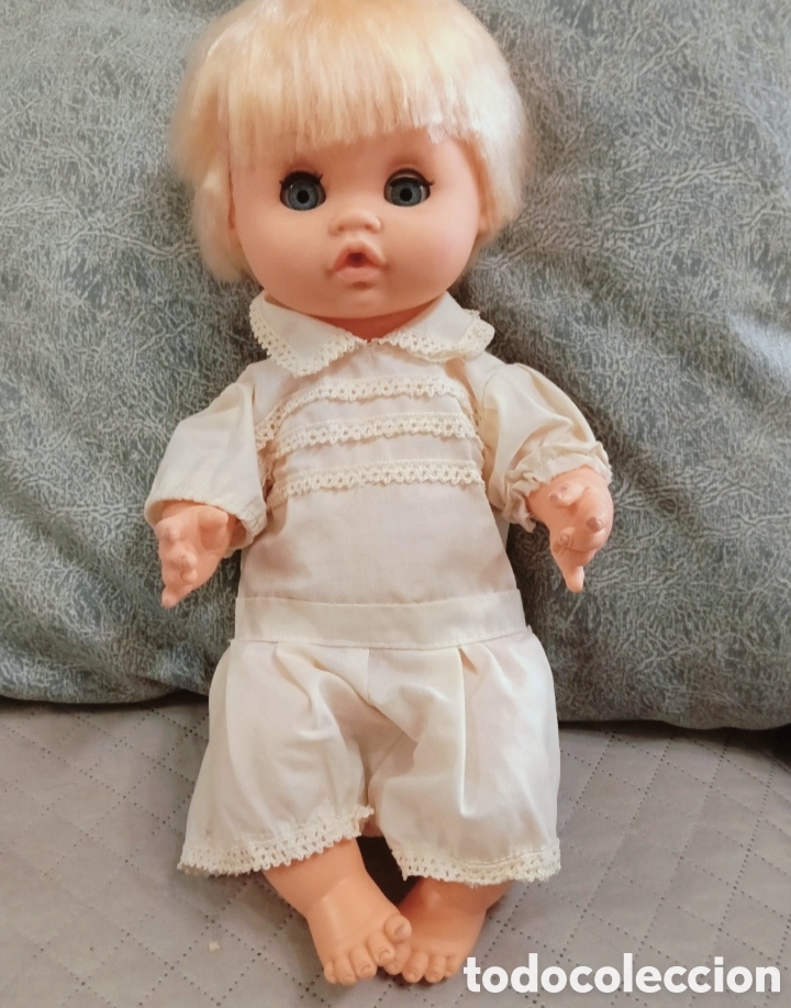 Mu&ntilde;ecas espa&ntilde;olas modernas: Mu&ntilde;eco beb&eacute; vintage Vicma a&ntilde;os 70 - Todo de vinilo