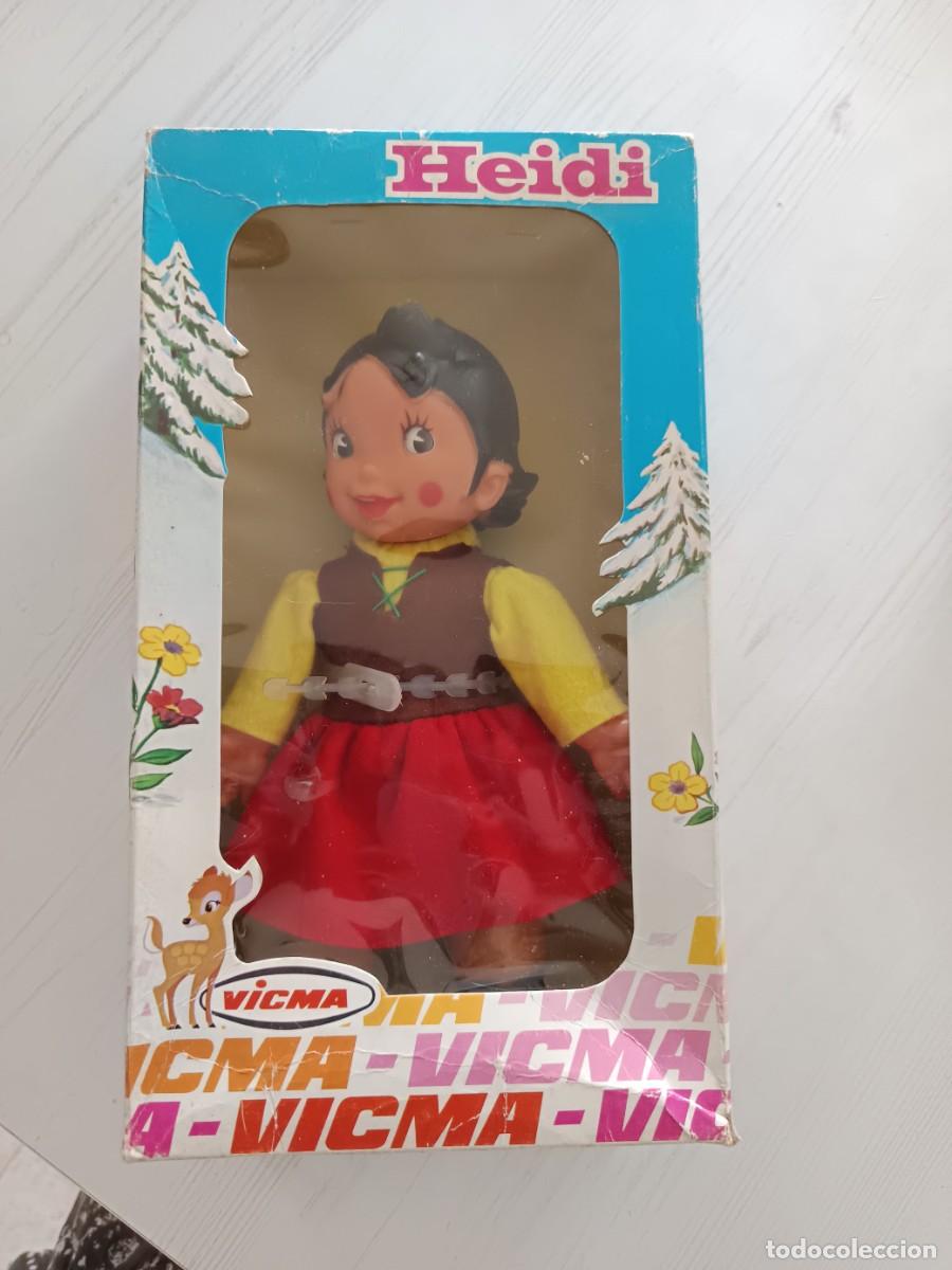 Mu&ntilde;ecas espa&ntilde;olas modernas: Mu&ntilde;eca Heidi en caja a&ntilde;os 70