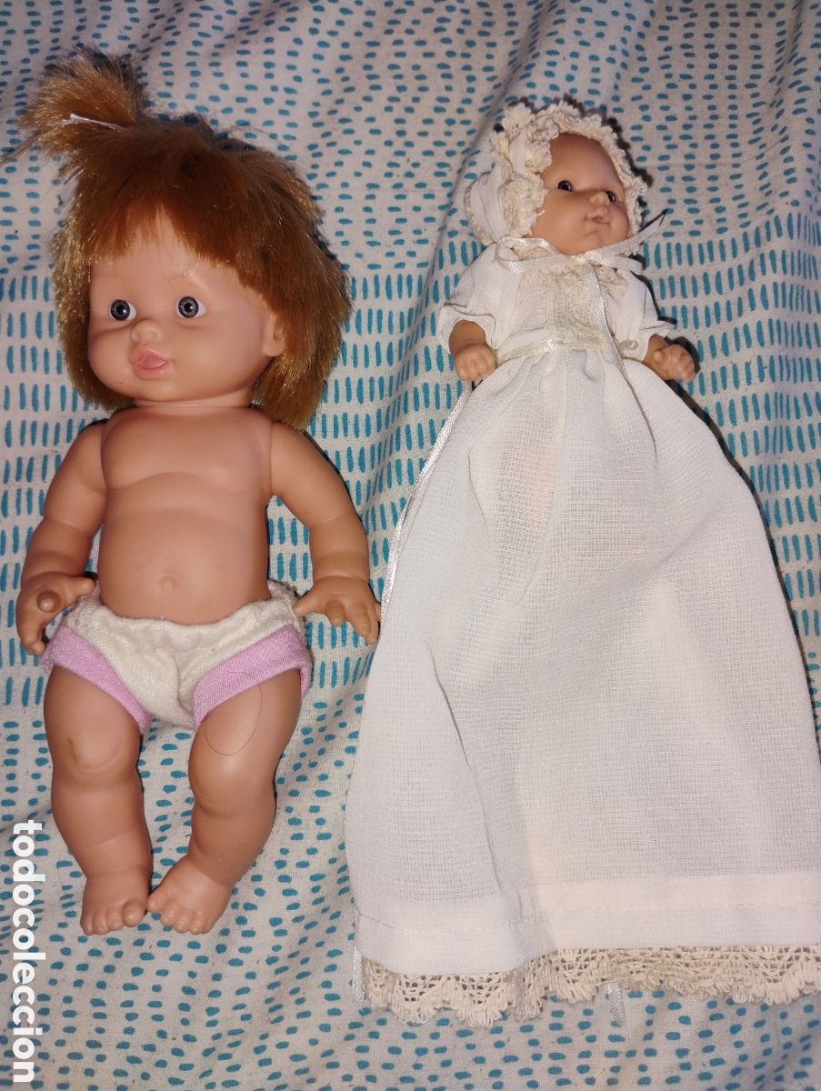 Mu&ntilde;ecas espa&ntilde;olas modernas: &diams;Lote 2 Mini Mu&ntilde;ecas Beb&eacute; Arias Vintage (20cm) - A&ntilde;os 80/90 Impecables