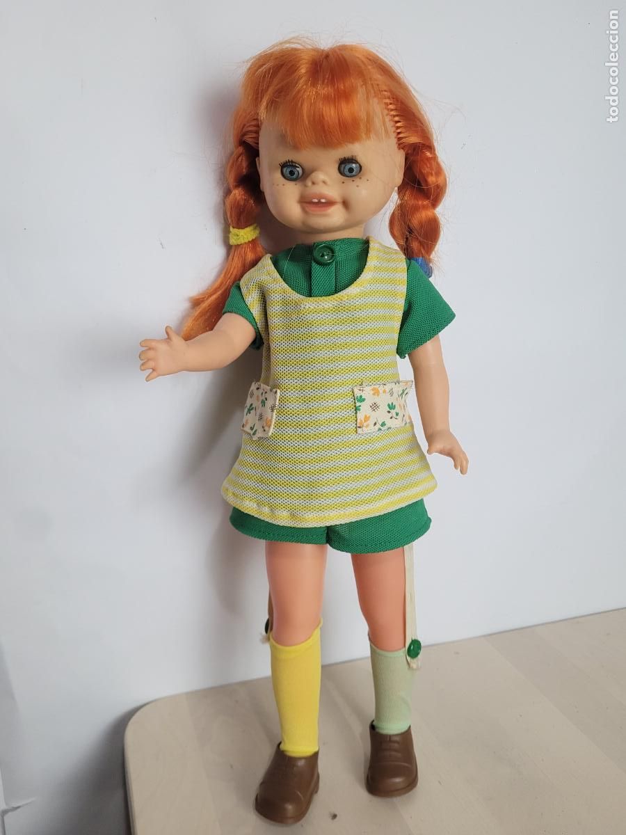 Mu&ntilde;ecas espa&ntilde;olas modernas: Mu&ntilde;eca Pipi Calzas Largas pippi Bambinela Alfonso a&ntilde;os 70