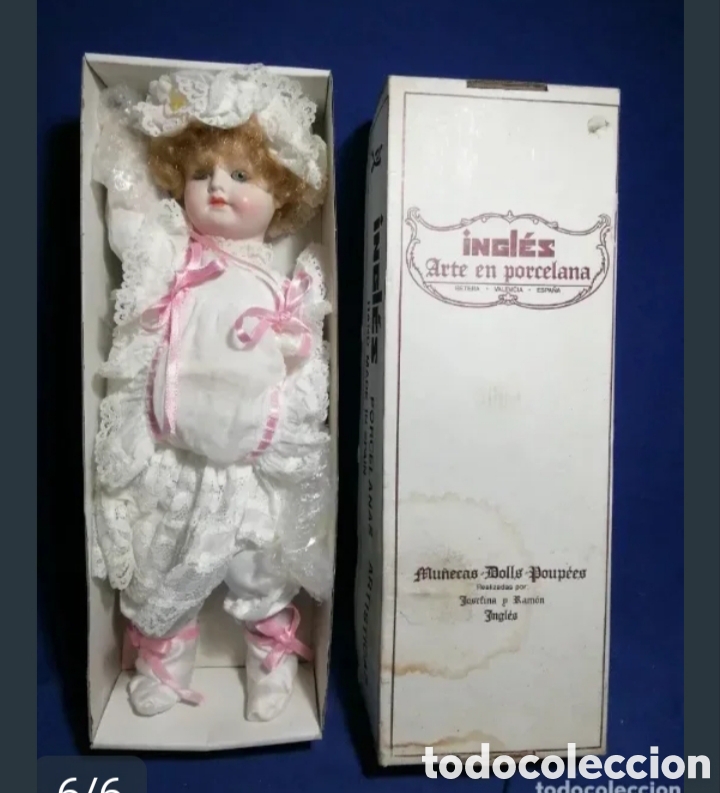 Mu&ntilde;ecas espa&ntilde;olas modernas: Mu&ntilde;eca porcelana artesana fabricada por ingles