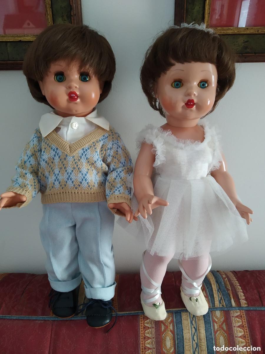 Mu&ntilde;ecas espa&ntilde;olas modernas: mariquita perez y juanin de vinilo, grandes