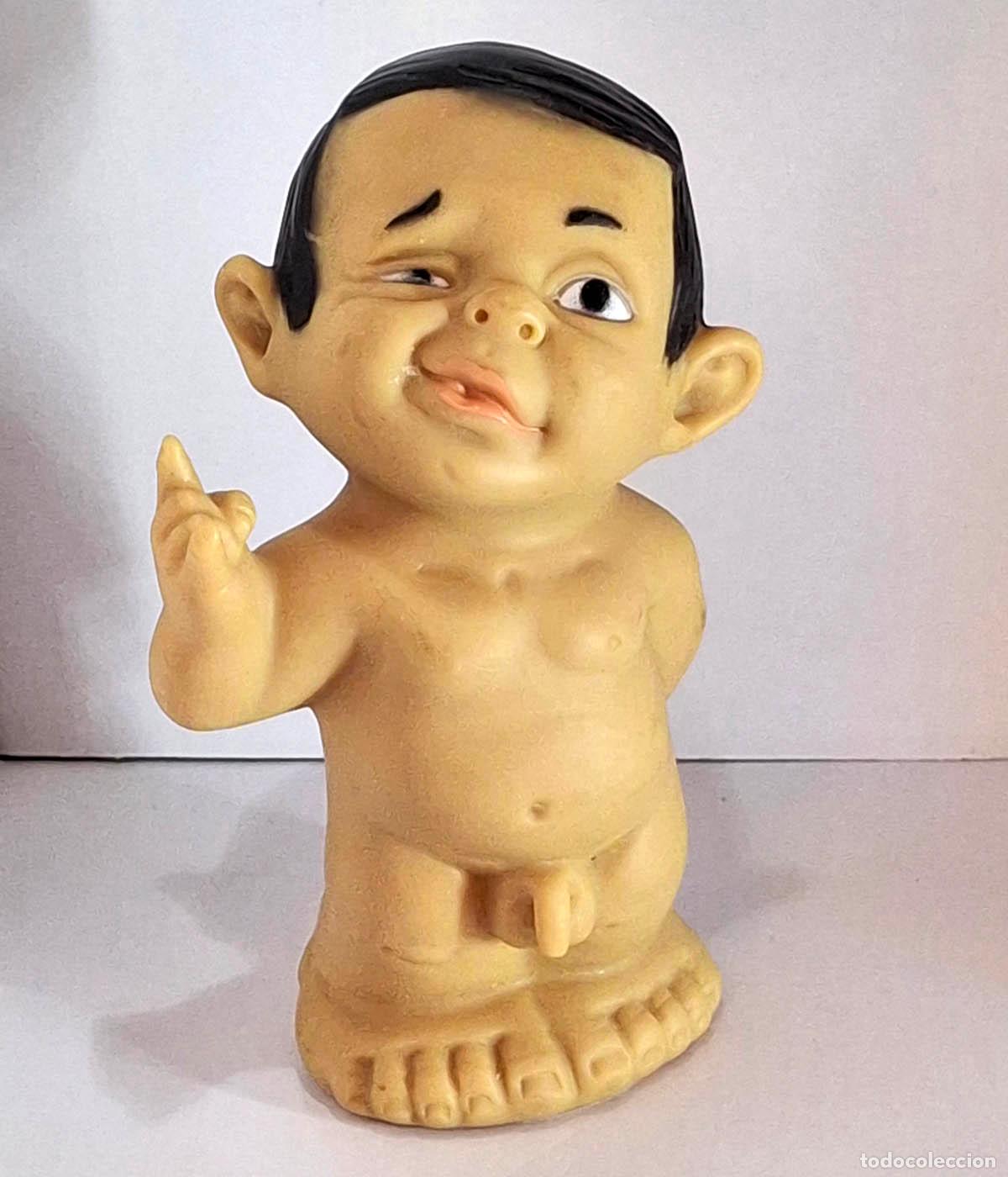 Mu&ntilde;ecas espa&ntilde;olas modernas: Mu&ntilde;eco desnudo vintage de latex JOIMY, desnudo, 14 cm de alto