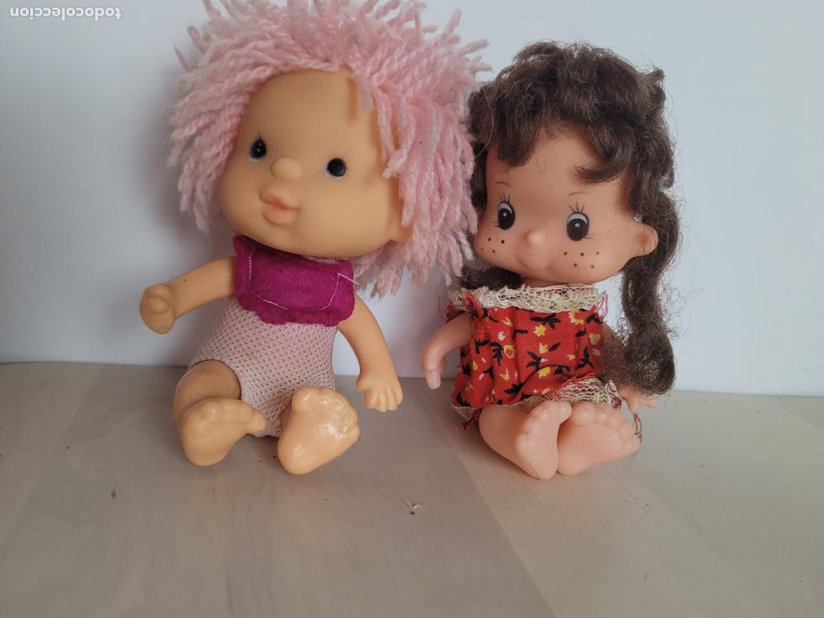 Mu&ntilde;ecas espa&ntilde;olas modernas: mu&ntilde;eco pelo lana a&ntilde;os 80 rosa popin popines joy