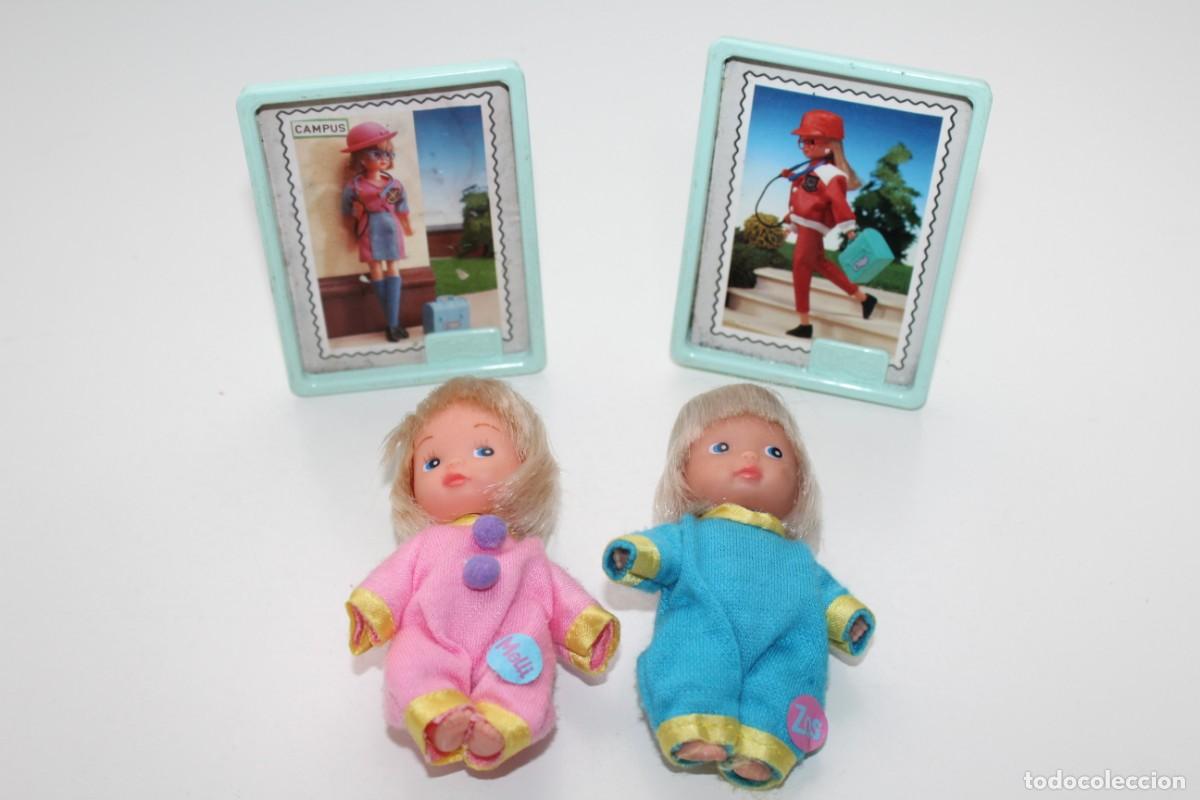 Mu&ntilde;ecas espa&ntilde;olas modernas: LOTE GEMELOS DE CHABEL Y 2 CUADROS DE FEBER - A&Ntilde;OS 80