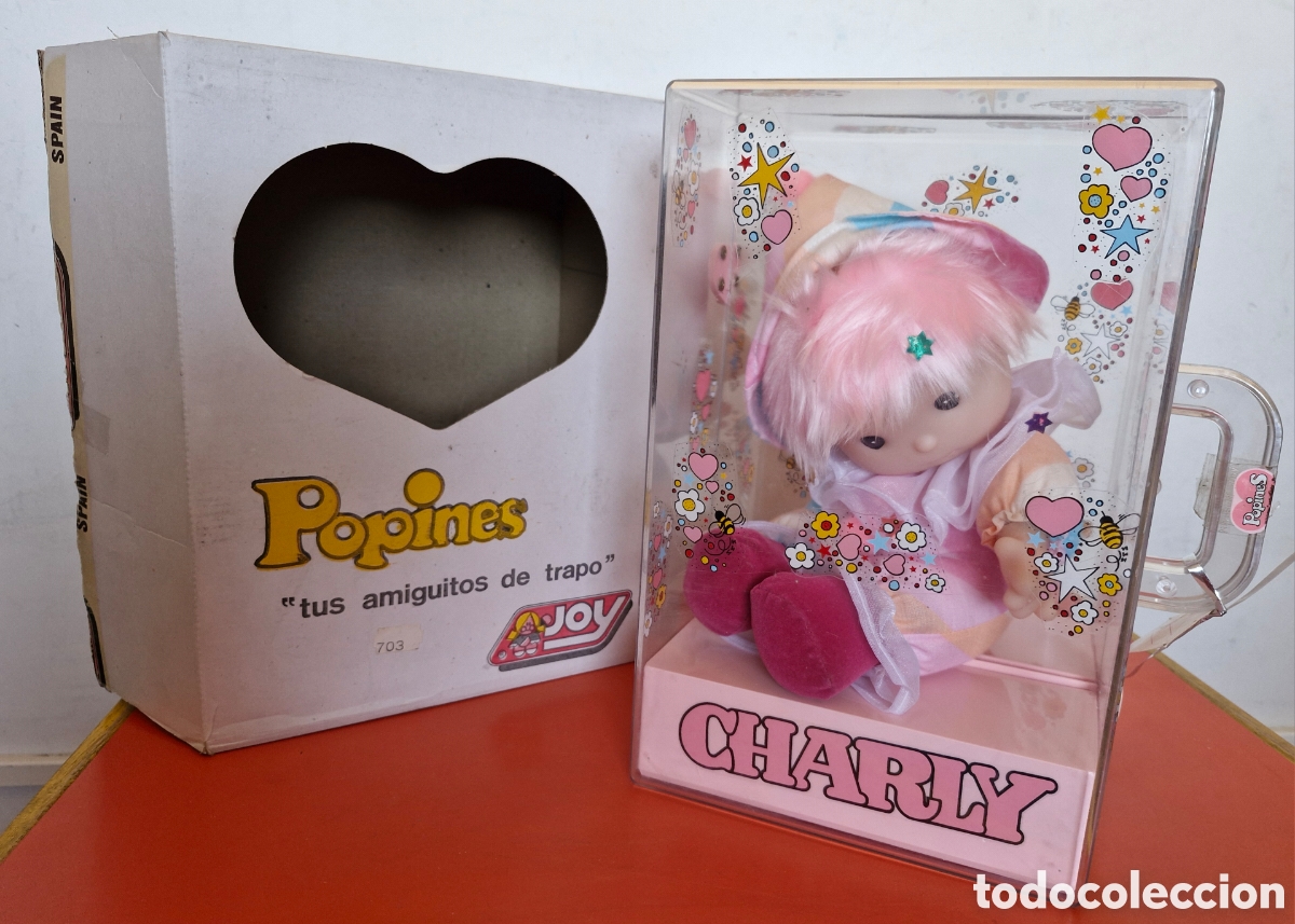 Mu&ntilde;ecas espa&ntilde;olas modernas: CHARLY DE TRAPO.POPINES DE JOY 80'S.NUEVO EN ESTUCHE MALET&Iacute;N.