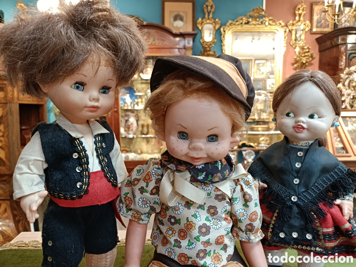 Mu&ntilde;ecas espa&ntilde;olas modernas: LOTE DE 3 MU&Ntilde;ECAS ANTIGUAS - Foto 2