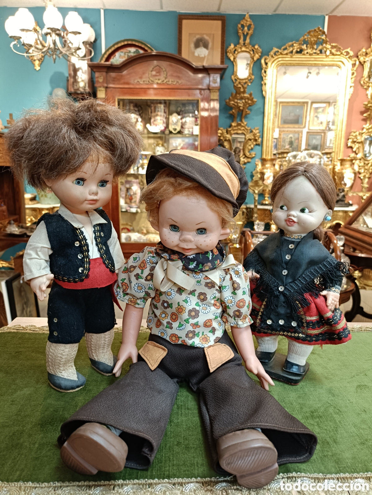 Mu&ntilde;ecas espa&ntilde;olas modernas: LOTE DE 3 MU&Ntilde;ECAS ANTIGUAS
