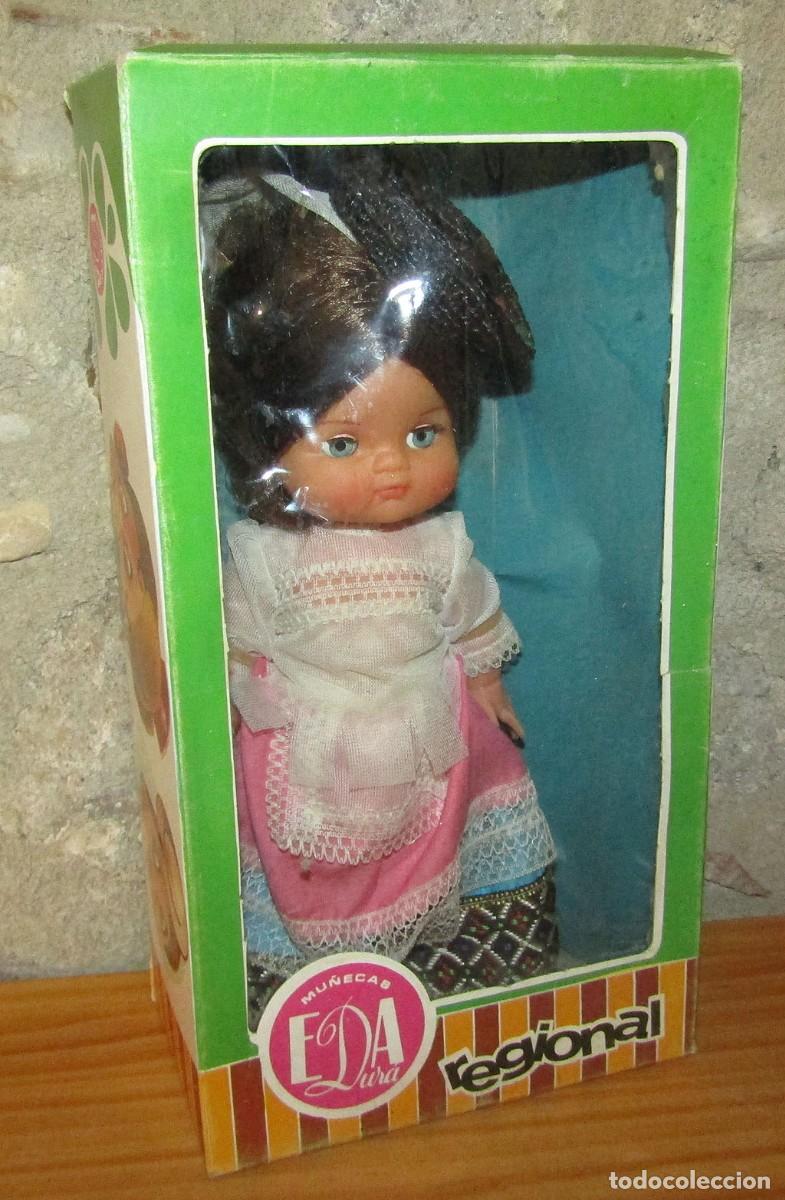Mu&ntilde;ecas espa&ntilde;olas modernas: ANTIGUA MU&Ntilde;ECA REGIONAL DE LAS PALMAS - MU&Ntilde;ECAS EDA DURA - NUEVA Y EN SU CAJA ORIGINAL