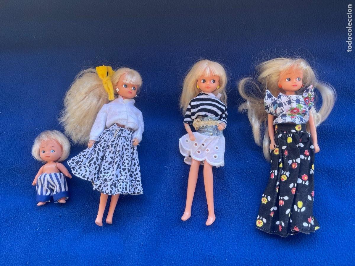 Mu&ntilde;ecas espa&ntilde;olas modernas: Lote de 3 mu&ntilde;ecas Chabel Feber y beb&eacute; mellizo