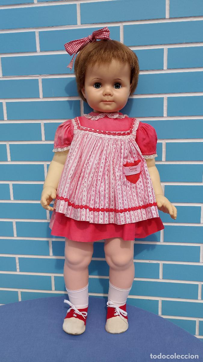 Mu&ntilde;ecas espa&ntilde;olas modernas: Mu&ntilde;eca antigua americana Saucy Playpal de Ideal Toy de 73 cm