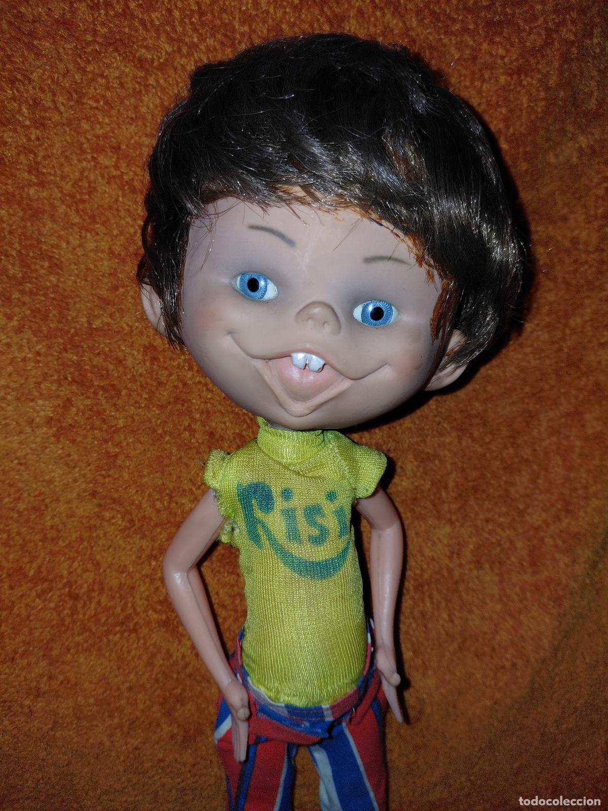 Mu&ntilde;ecas espa&ntilde;olas modernas: MU&Ntilde;ECO PATATIN RISI ANTIGUO A&Ntilde;OS 70 ALTURA 38 CM