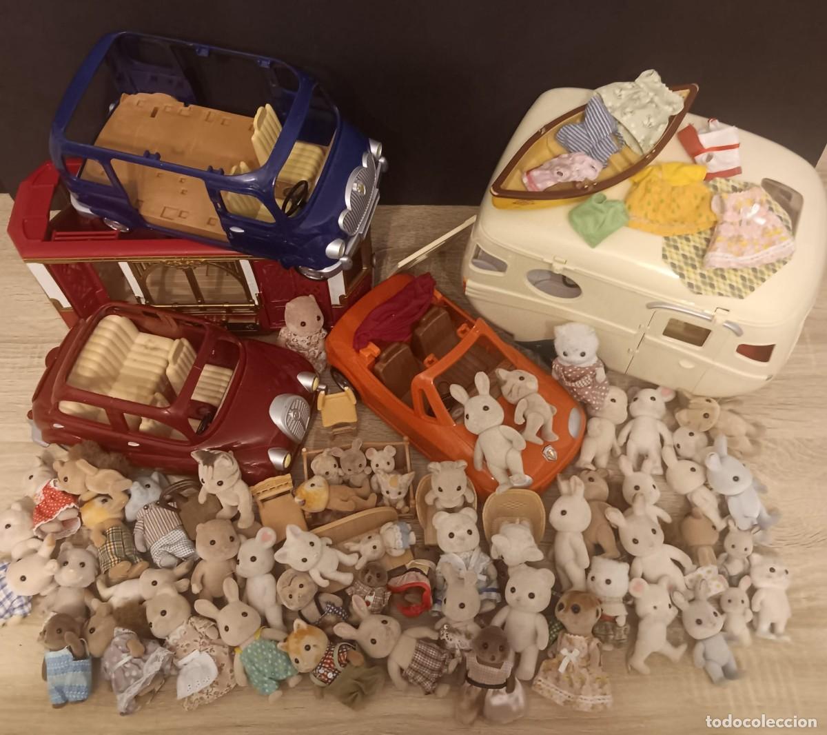 Mu&ntilde;ecas espa&ntilde;olas modernas: GRAN LOTE DE FIGURAS COCHES CARAVANA Y ACCESORIOS SYLVANIAN FAMILIES FAMILIAS EPOCH