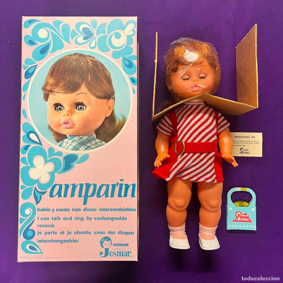 Mu&ntilde;ecas espa&ntilde;olas modernas: MU&Ntilde;ECA AMPARIN DE JESMAR. EN SU CAJA ORIGINAL CON DISCOS INTERCAMBIABLES. A&Ntilde;OS 70. SIN USAR. MU&Ntilde;ECO.