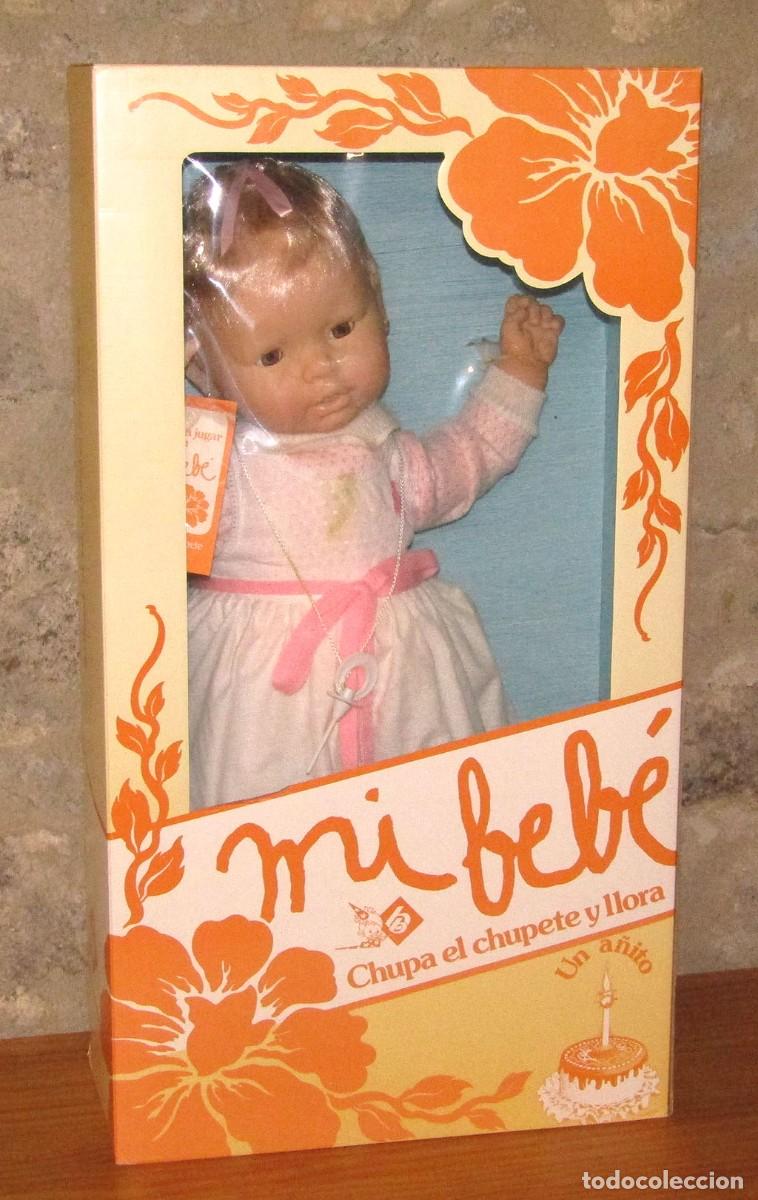 Mu&ntilde;ecas espa&ntilde;olas modernas: MI BEBE 1 A&Ntilde;ITO - MU&Ntilde;ECAS BB - NUEVO A ESTRENAR - IMPECABLE - A&Ntilde;OS 80 - ANTIGUA MU&Ntilde;ECA MIBEBE