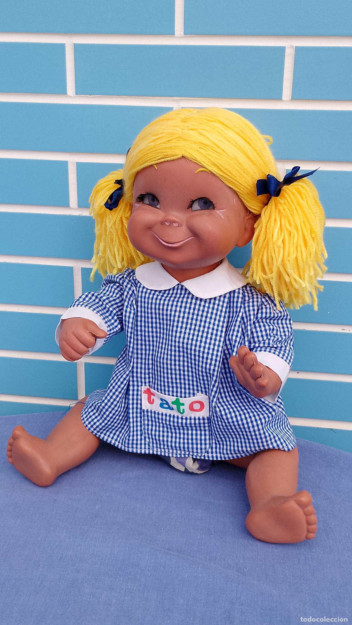 Mu&ntilde;ecas espa&ntilde;olas modernas: Antiguo mu&ntilde;eco Tato rey de la simpat&iacute;a de Lanco, customizado de ni&ntilde;a Tata con pelo