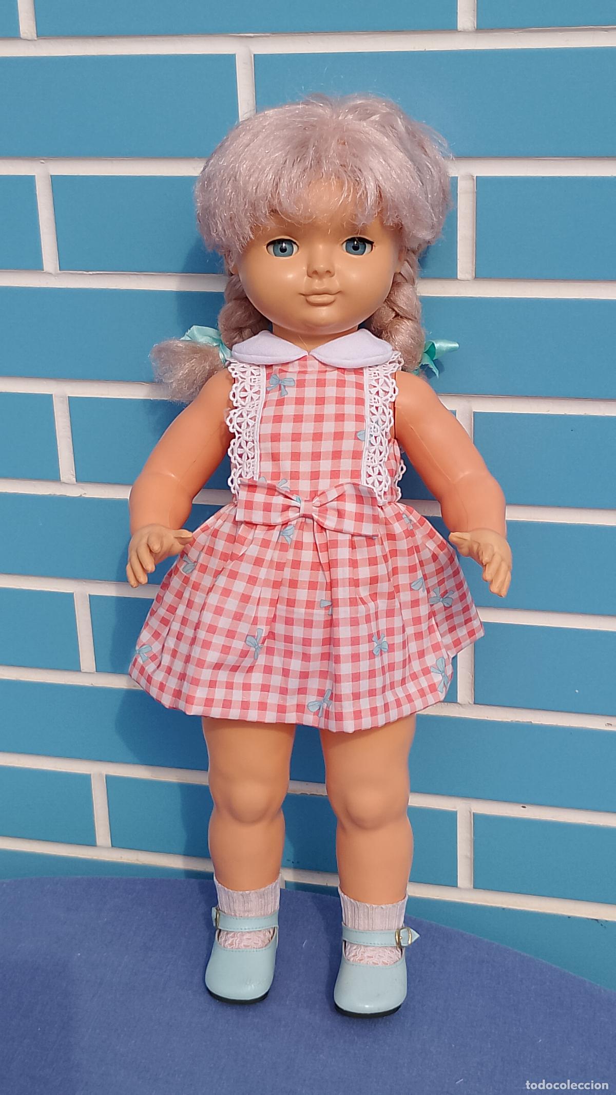 Mu&ntilde;ecas espa&ntilde;olas modernas: Antigua mu&ntilde;eca Minita de Florido grande de 49 cm, a&ntilde;os 60