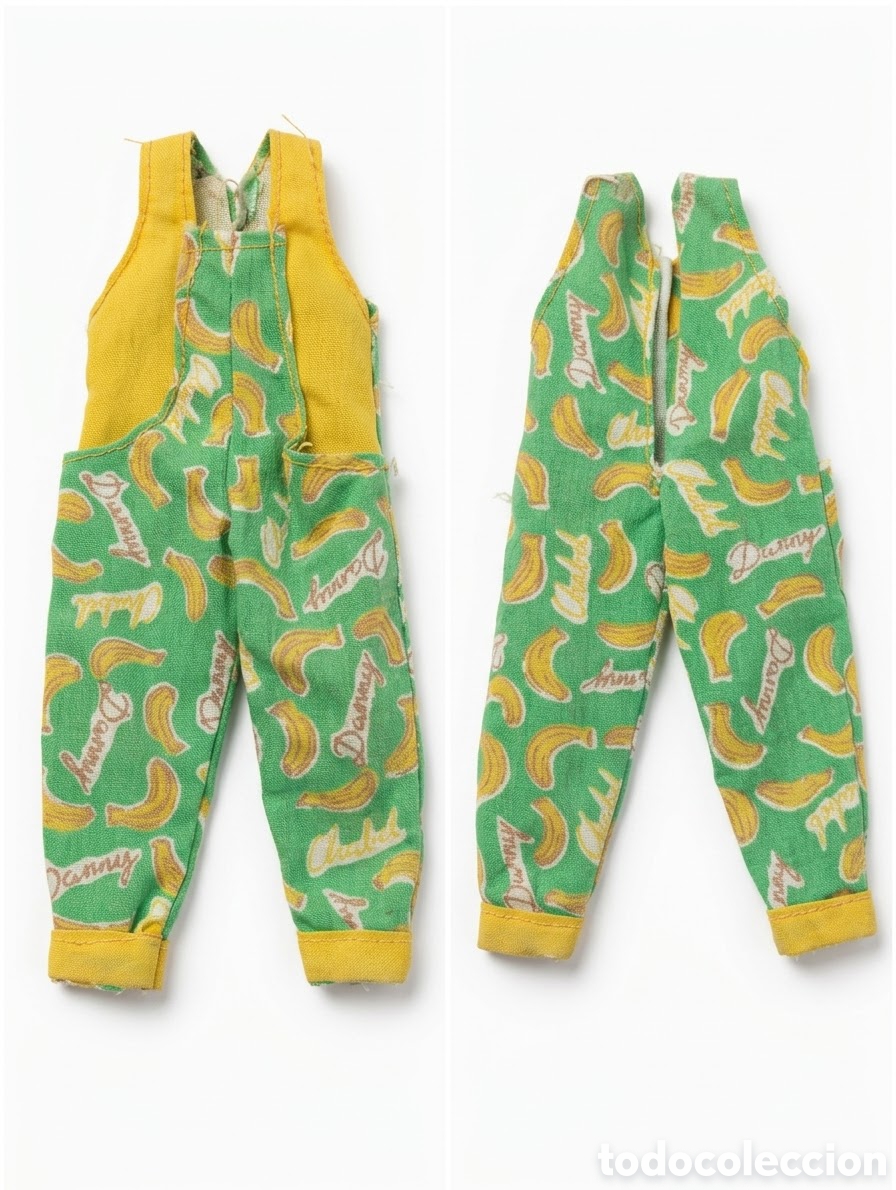 Mu&ntilde;ecas espa&ntilde;olas modernas: Peto Pl&aacute;tanos Chabel de Feber (L&iacute;nea Moda Danny) - Original Vintage A&ntilde;os 80