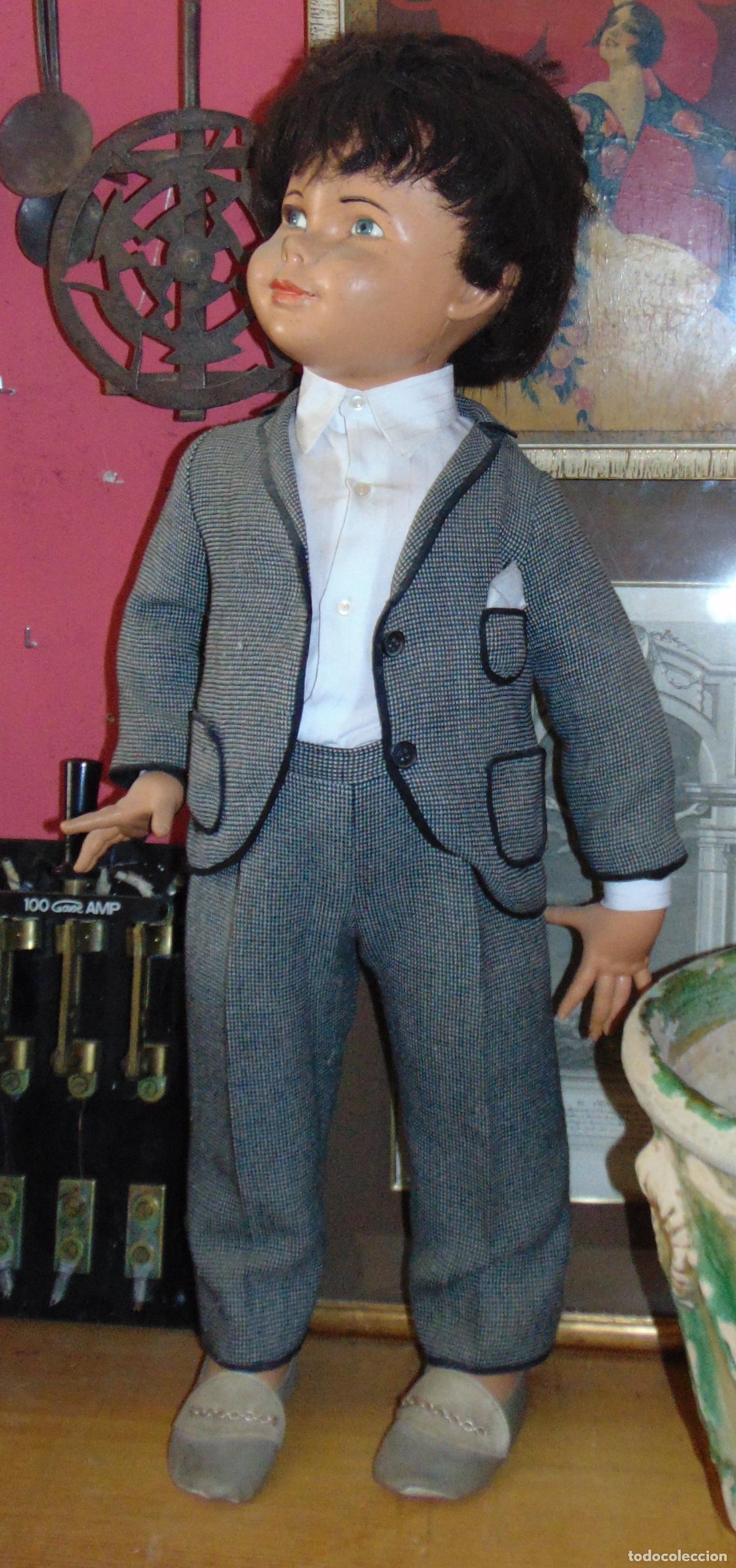Mu&ntilde;ecas espa&ntilde;olas modernas: ANTIGUO MU&Ntilde;ECO DE CHULAPO, DE 87CM, EN BUEN ESTADO