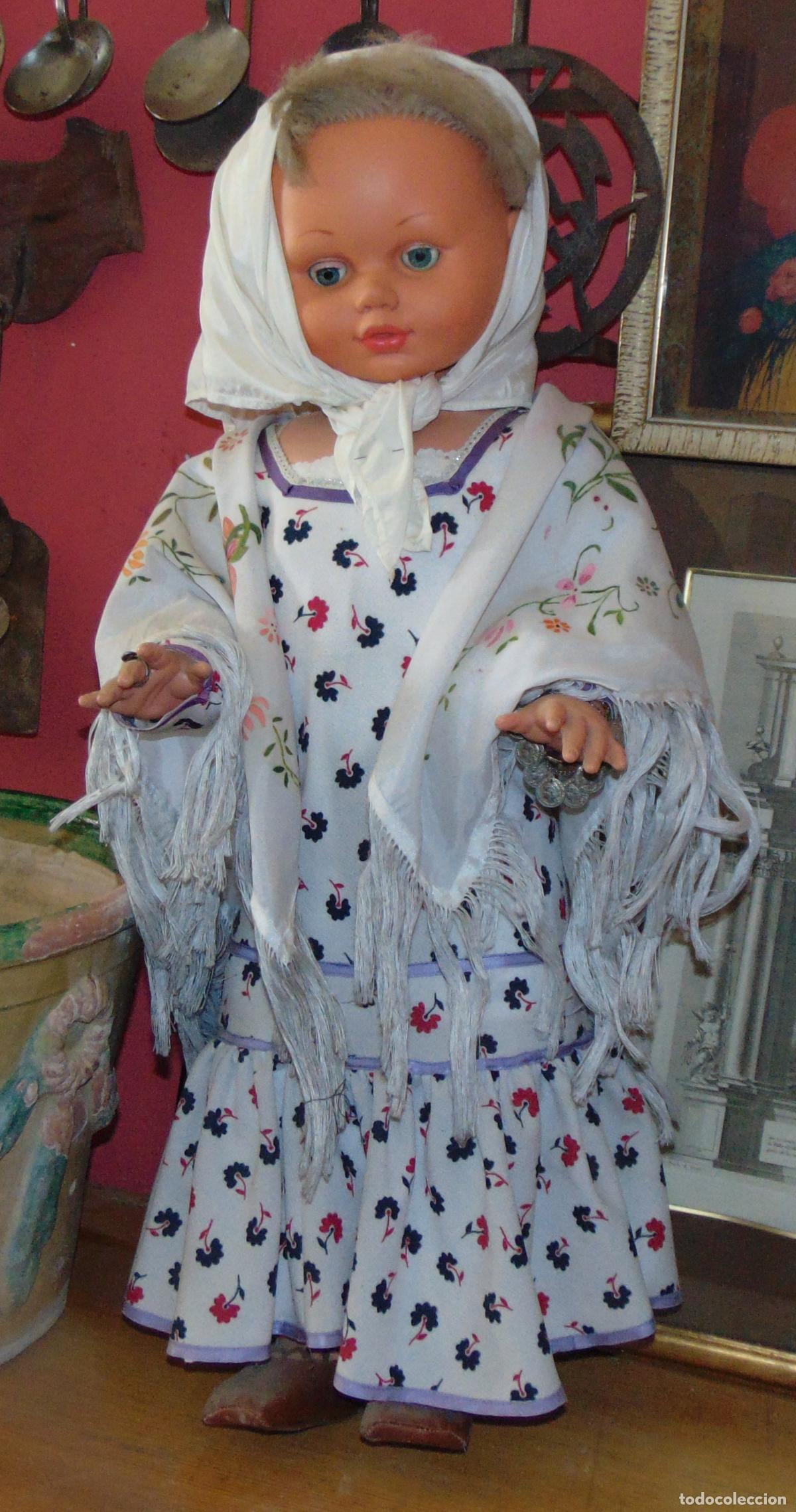 Mu&ntilde;ecas espa&ntilde;olas modernas: ANTIGUA MU&Ntilde;ECA DE 80CM DE ALTURA, BUEN ESTADO
