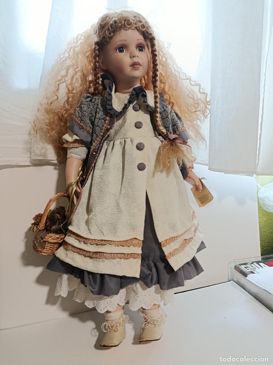 Mu&ntilde;ecas espa&ntilde;olas modernas: MU&Ntilde;ECA DE PORCELANA GRANDE REALISTA. 62 cm