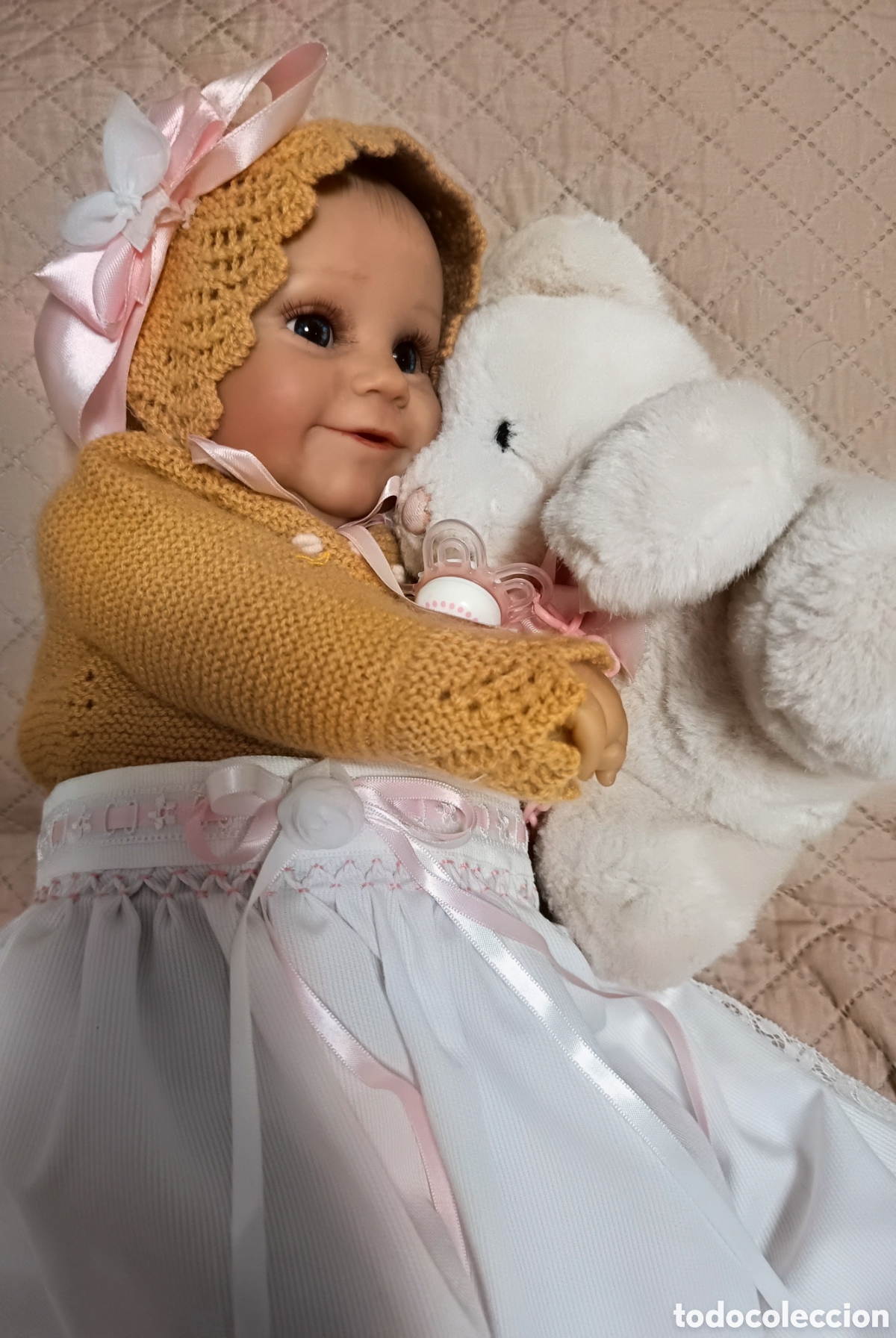 Mu&ntilde;ecas espa&ntilde;olas modernas: Preciosa Mu&ntilde;eca beb&eacute; Reborn de 48 cm