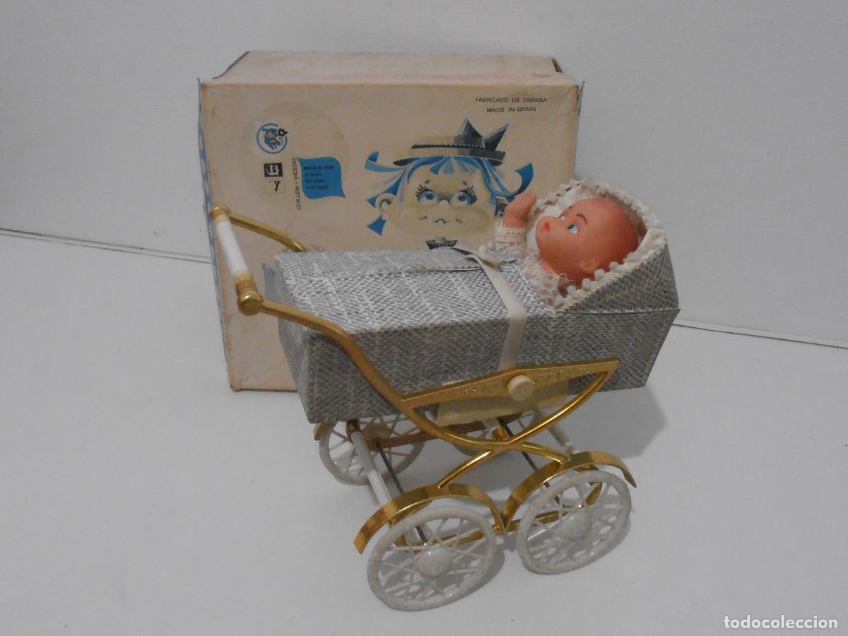 Moderne spanische Puppen: COCHECITO CON BEBE, GUILLEM Y VICEDO, NUEVO A ESTRENAR EN CAJA, ANTIGUA JUGUETERIA