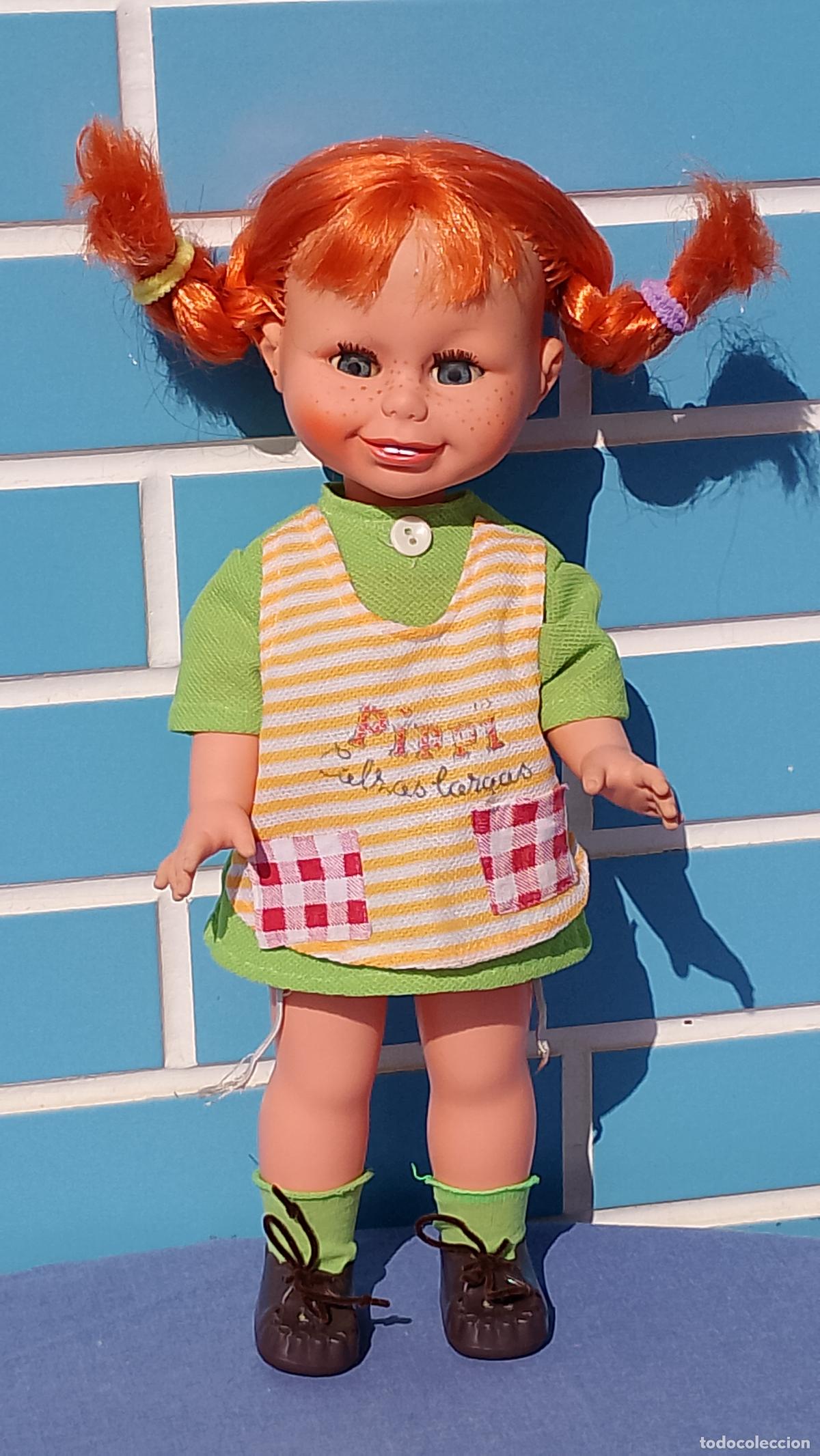 Bonecas Espanholas Modernas: Antigua mu&ntilde;eca Pippi Calzaslargas de Toyse, a&ntilde;os 70
