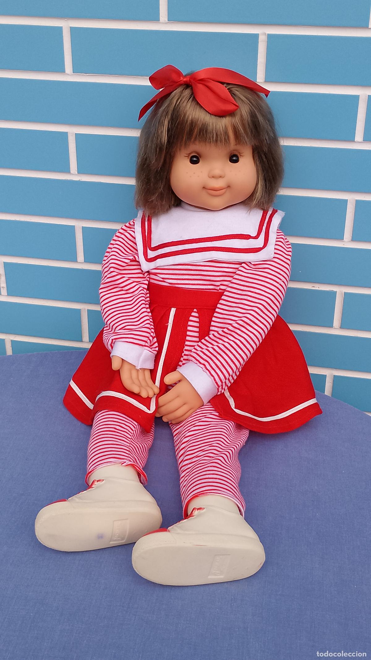 Bonecas Espanholas Modernas: Antigua mu&ntilde;eca ni&ntilde;a Penique de Jesmar grande de 70 cm