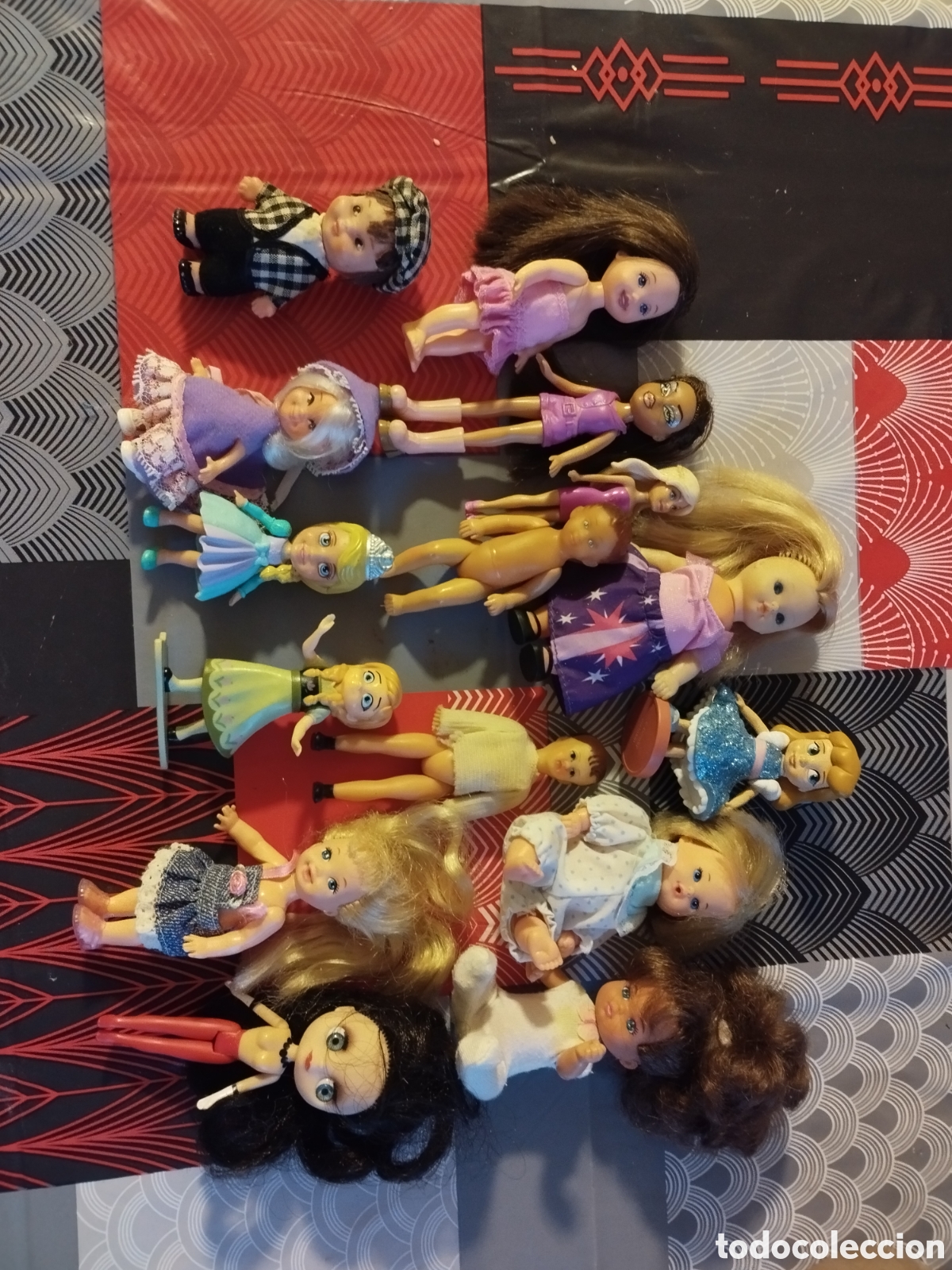 Mu&ntilde;ecas espa&ntilde;olas modernas: Lote mu&ntilde;equitos peque&ntilde;os vintage
