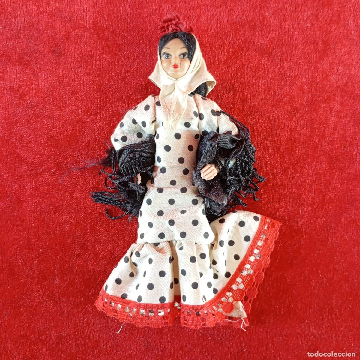 Mu&ntilde;ecas espa&ntilde;olas modernas: ANTIGUA MU&Ntilde;ECA VINTAGE - ESTILO FLAMENCA - ANDALUCIA - SIGLO XX - 13 CM DE ALTO - 13