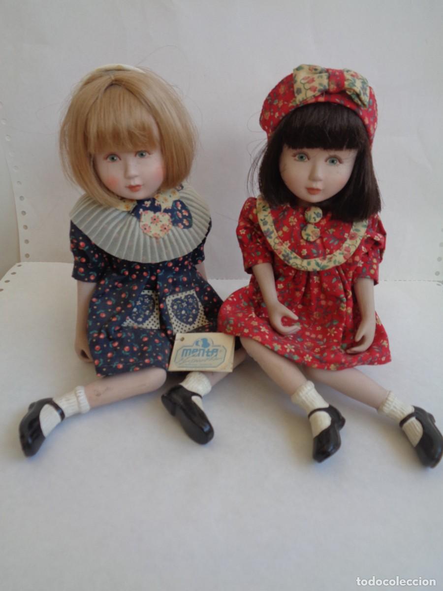 Mu&ntilde;ecas espa&ntilde;olas modernas: LOTE DE 2 PRECIOSAS MU&Ntilde;ECAS DE MENTA Y CANELA , MADE IN SPAIN