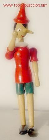 Mu&ntilde;ecas extranjeras: pinocho realizado en madera - Foto 1