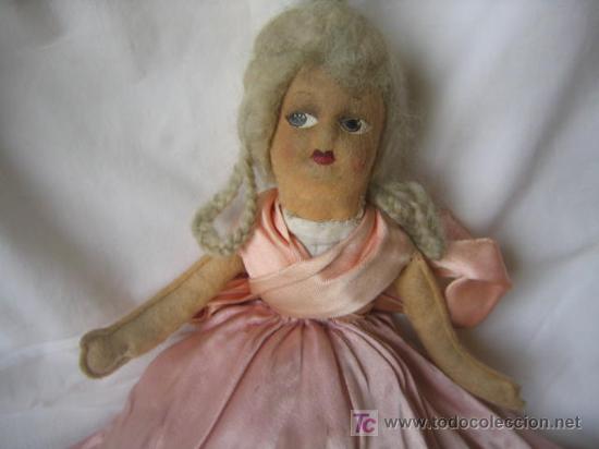 Mu&ntilde;ecas extranjeras: PRECIOSA MU&Ntilde;ECA DE TRAPO FRANCESA. HACIA 1900 - Foto 3