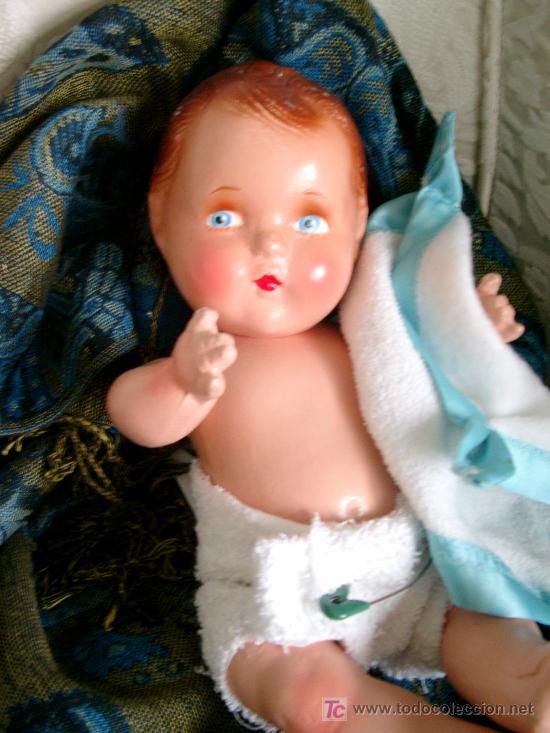 Mu&ntilde;ecas extranjeras: Mu&ntilde;eca antigua beb&eacute; de composici&oacute;n - Foto 1