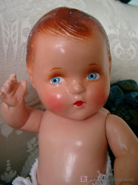 Mu&ntilde;ecas extranjeras: Mu&ntilde;eca antigua beb&eacute; de composici&oacute;n - Foto 7